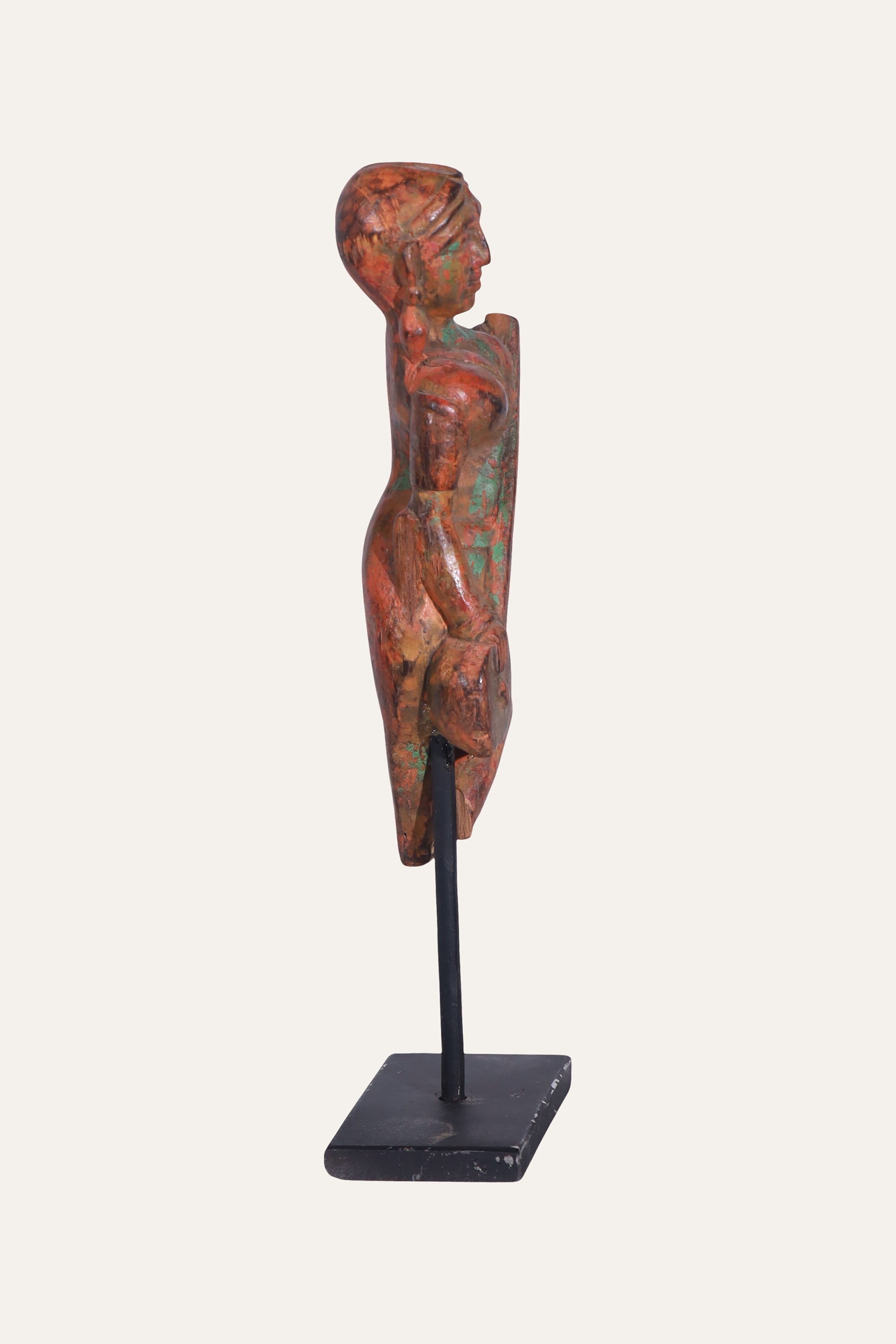 Seated Indian Musician Figurine for Console Decor