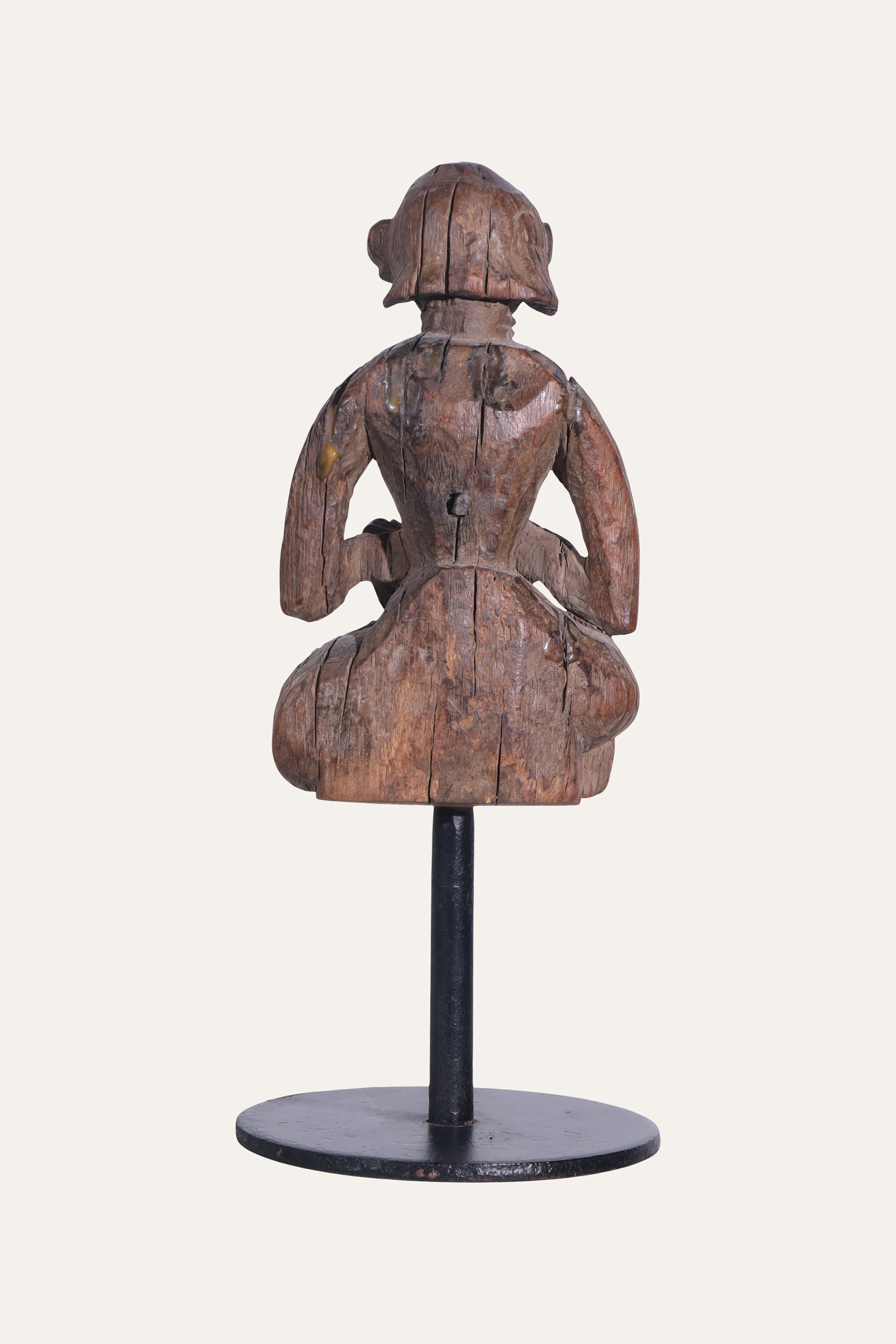 Antique Wooden Folk Art Sculpture for Shelf Decor