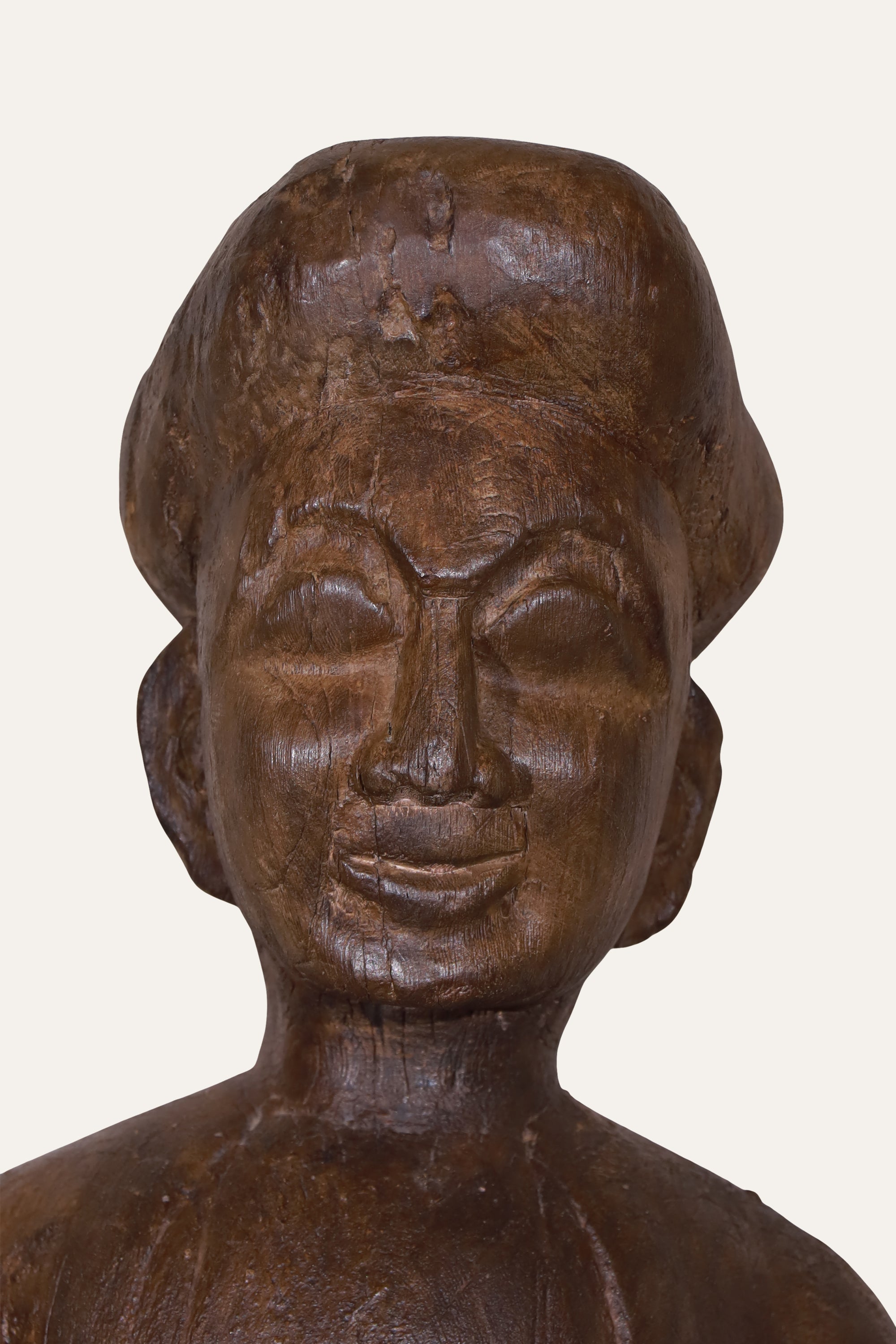 Carved Seated Musician Sculpture with Tabla for Entryway Styling