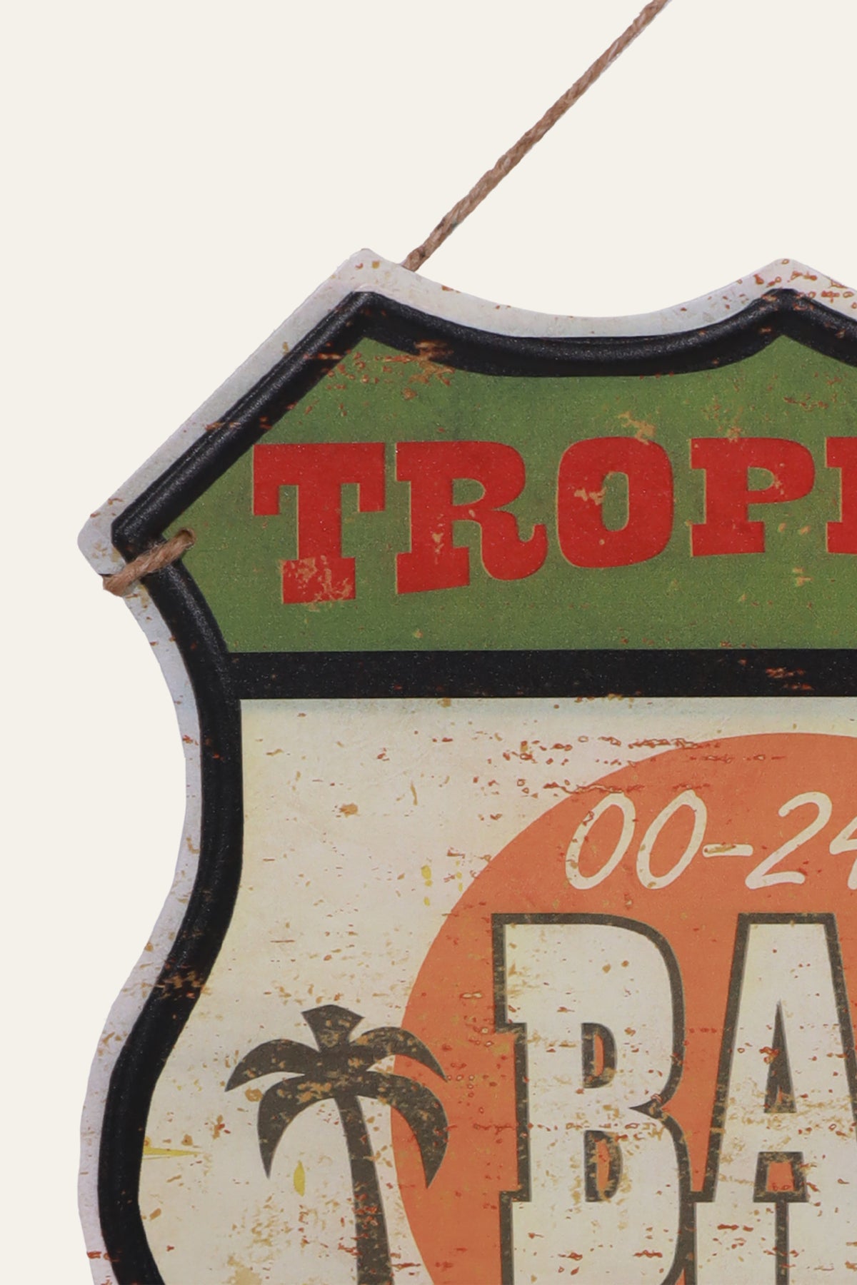 Retro Tropical Bar Metal Shield Sign