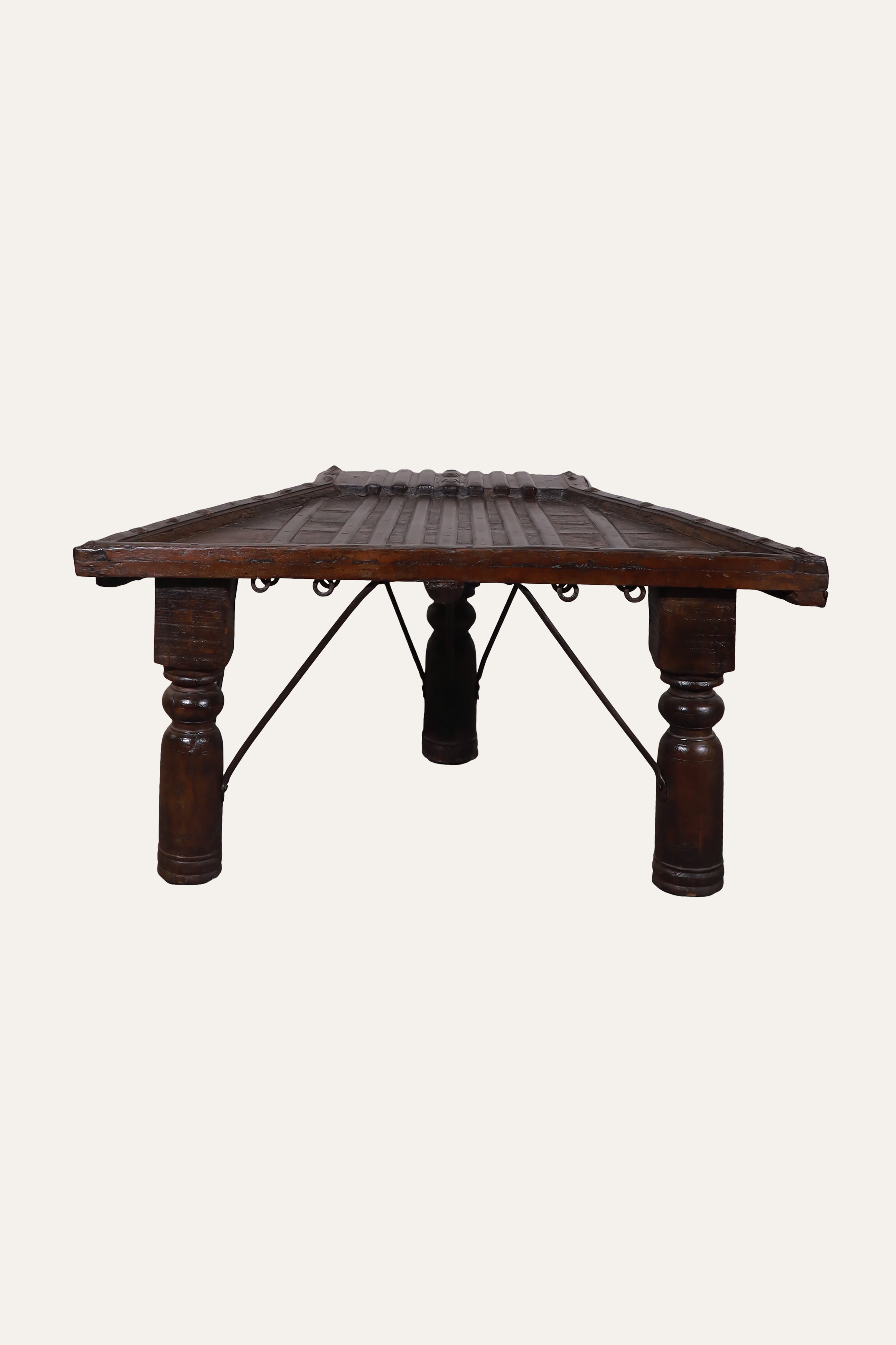 Heritage Style Carved Wood Side Table for Living Room & Foyer
