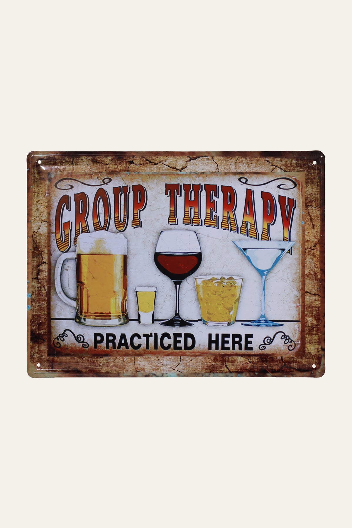 Beer Therapy Antique Sign Board for Cocktail Stations
