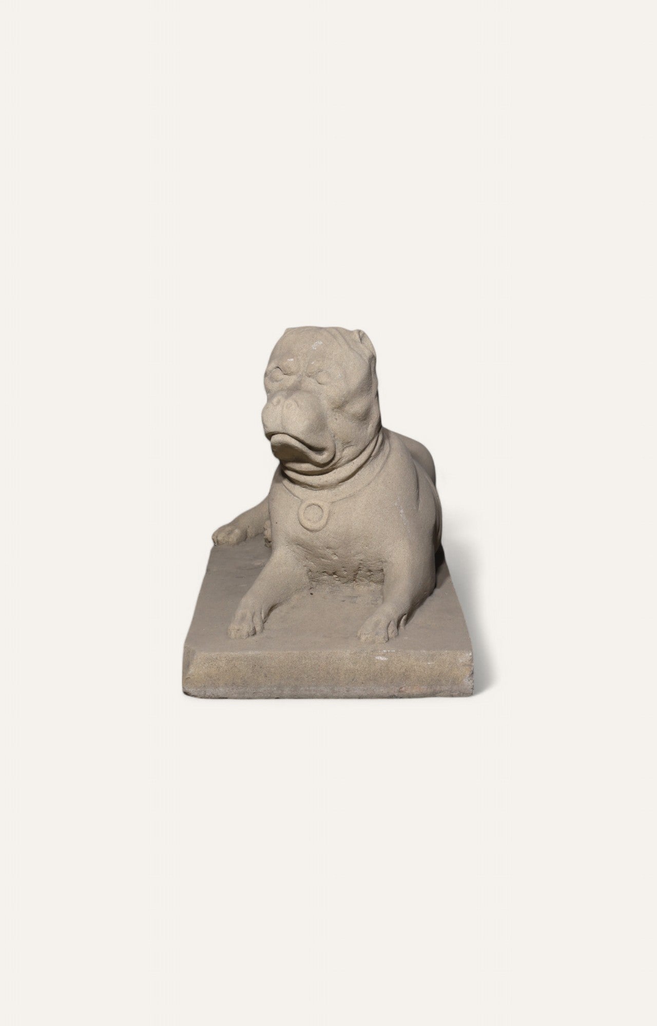 Sitting bulldog Sandstone Sculpture