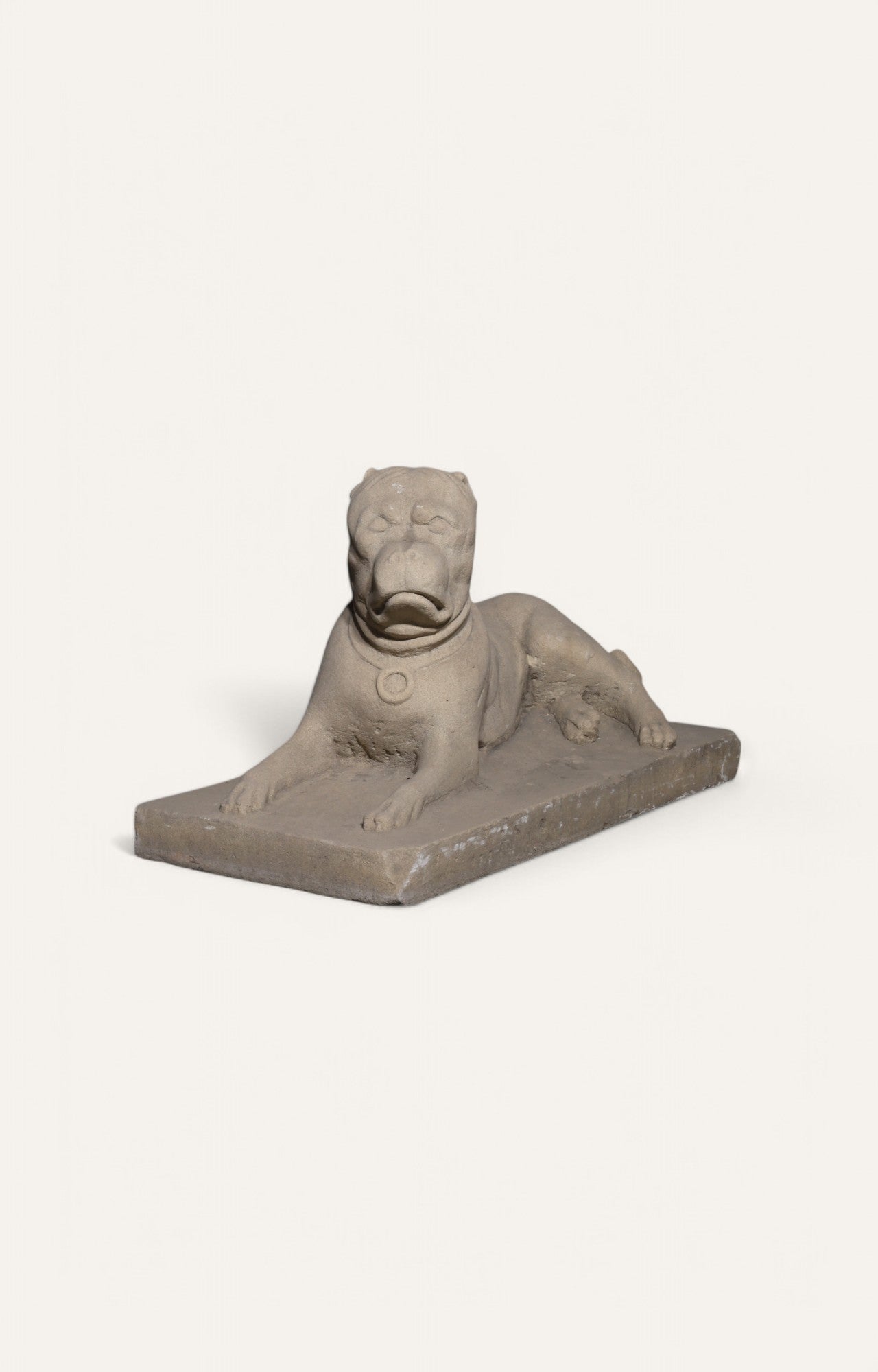 Sitting bulldog Sandstone Sculpture