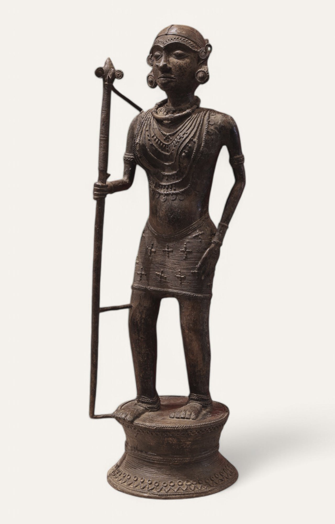 Handmade Dhokra Trible Man Brass Sculpture for Home Decor