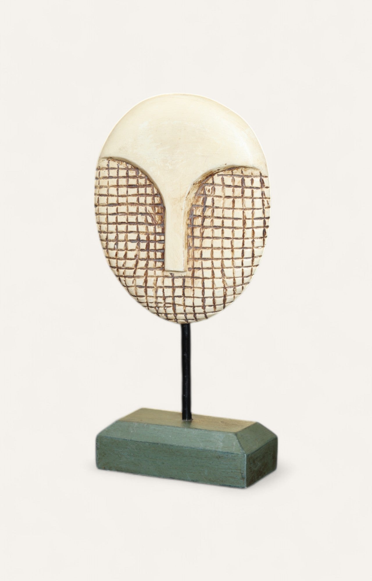 Rustic Carved Mango Wood Tribal Mask Set of Three