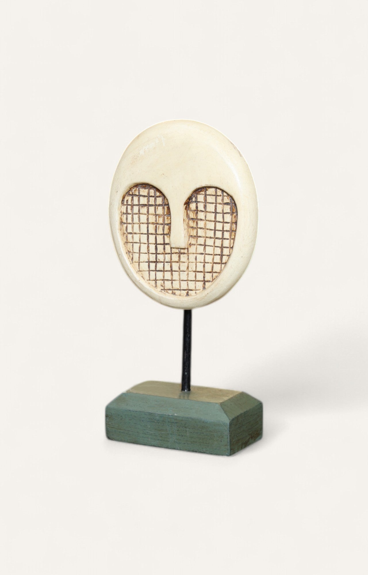 Rustic Carved Mango Wood Tribal Mask Set of Three