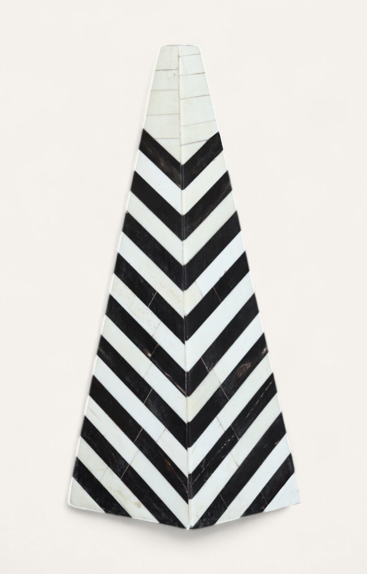 Bold Monochrome Striped Cone Table Décor