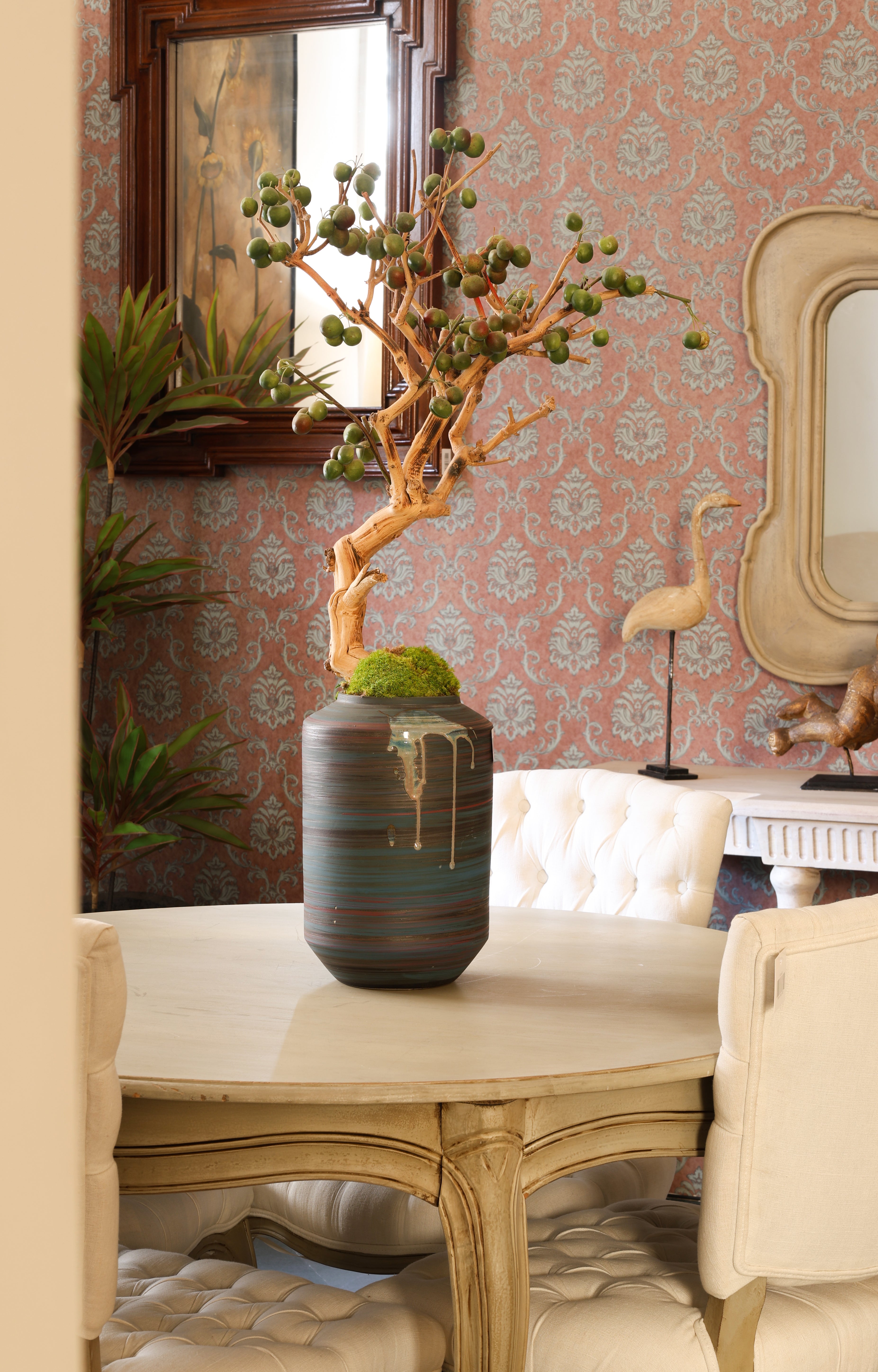 Artificial Bonsai Berry Tree in Pot - 3 Feet