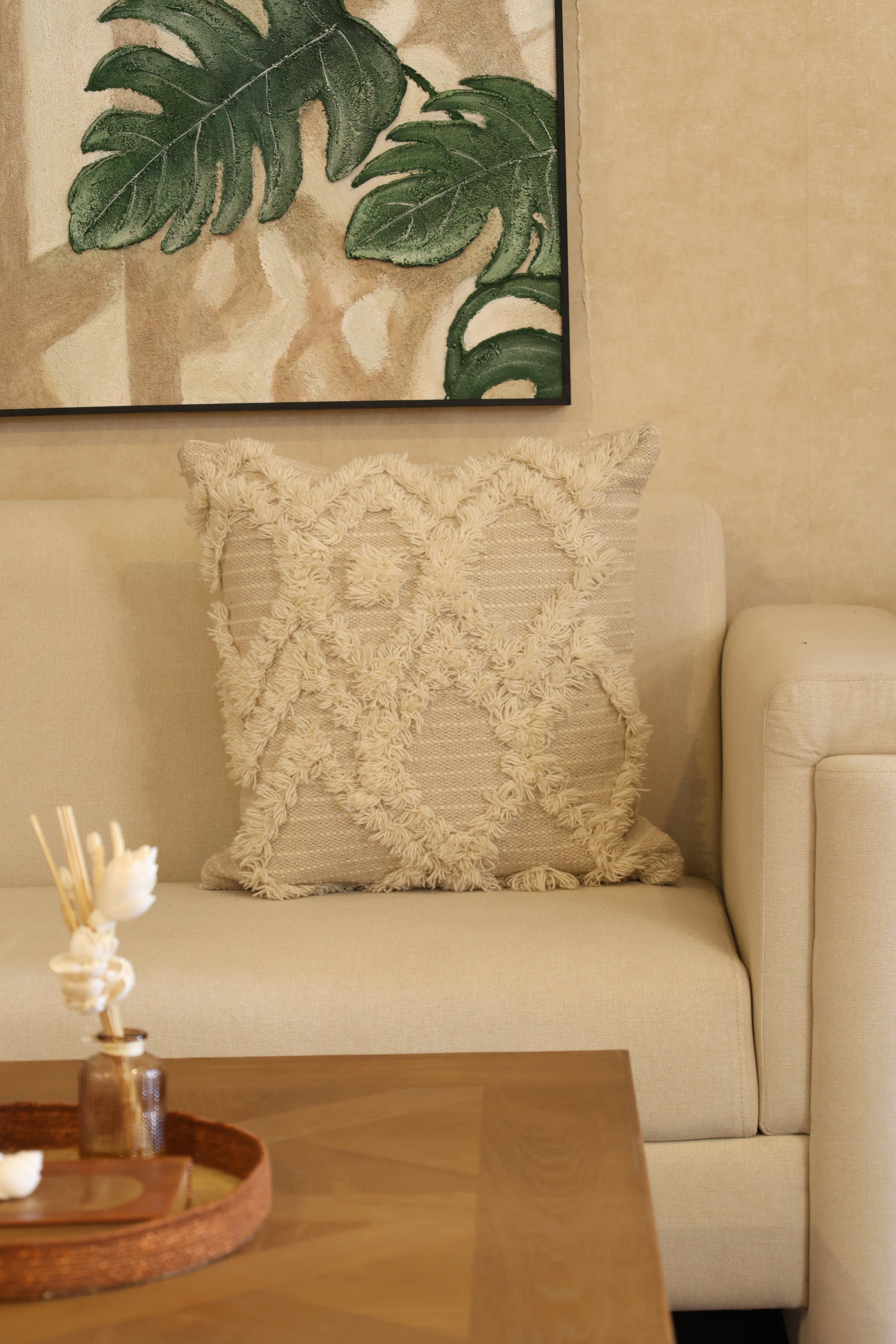 Modern Argyle cushion cover