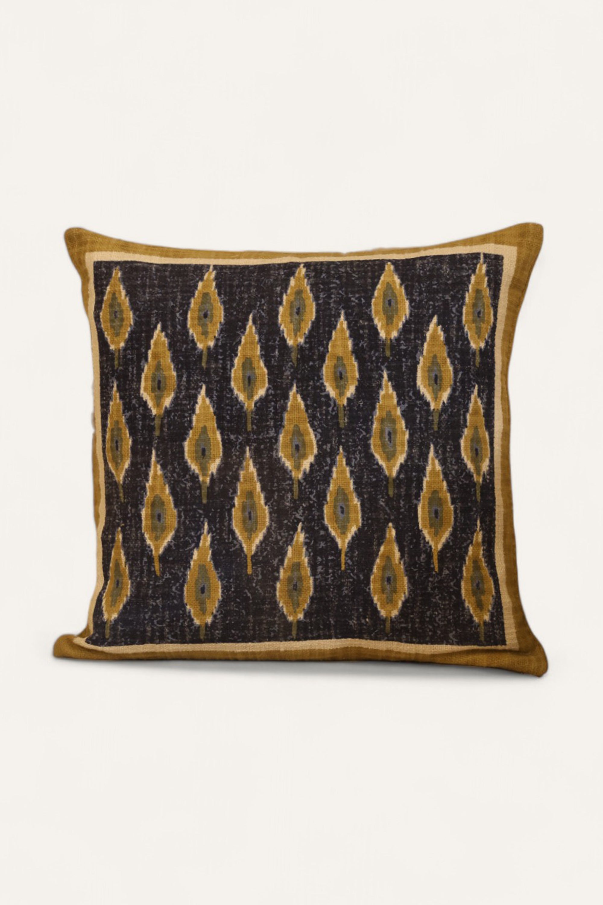 Green Leaf Indigo Cushion