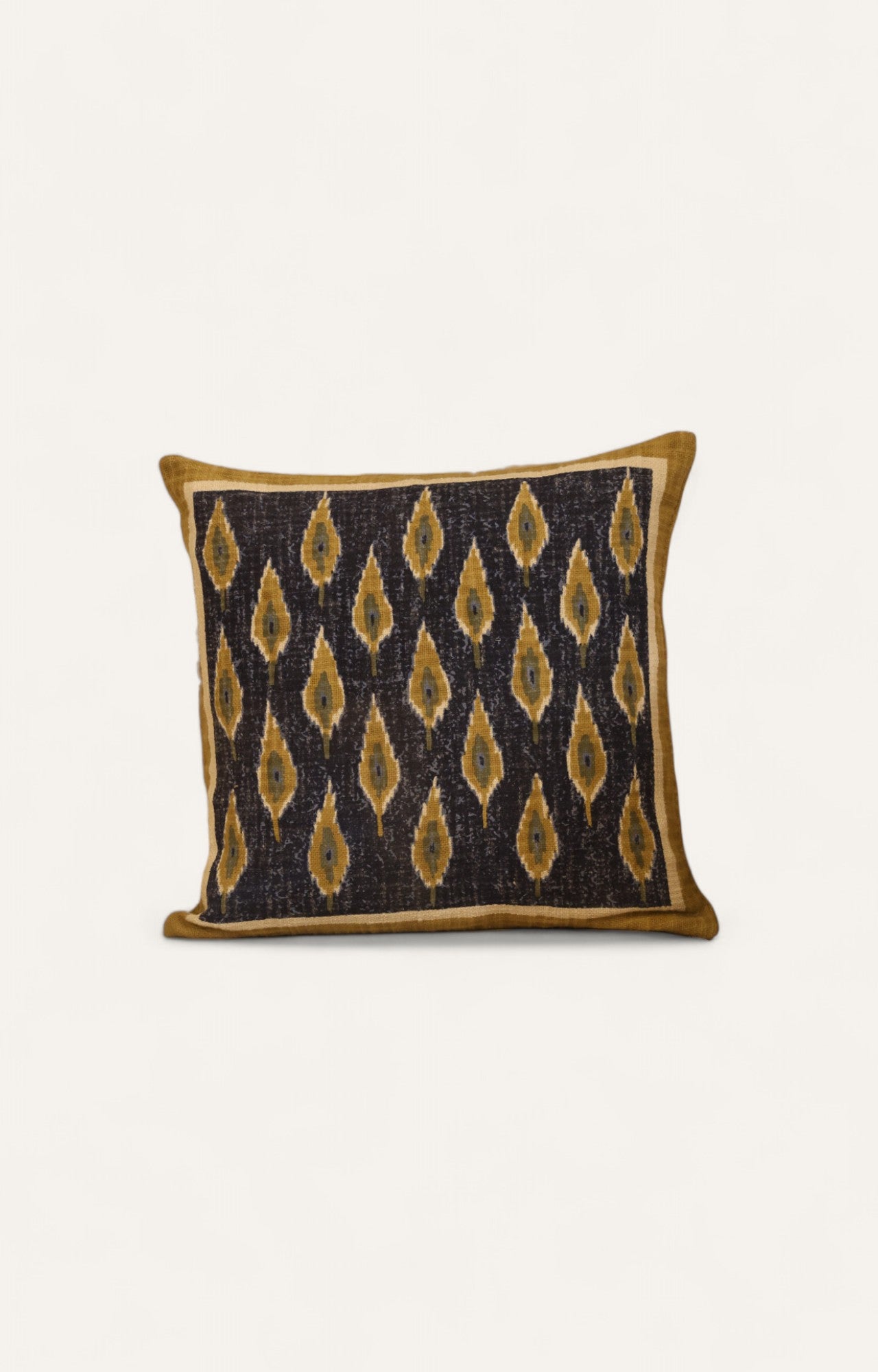 Green Leaf Indigo Cushion