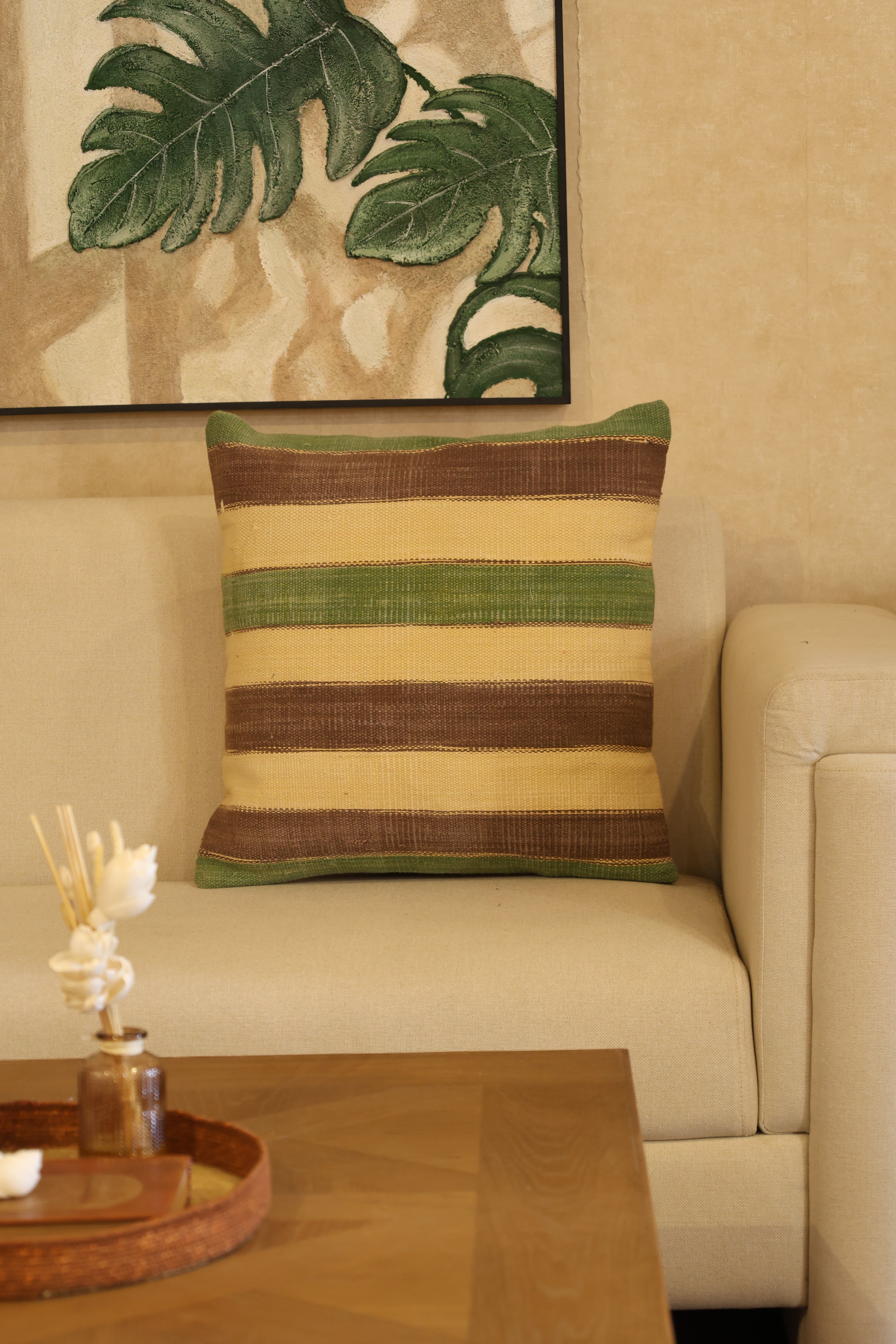 Meadow stripes cushion cover