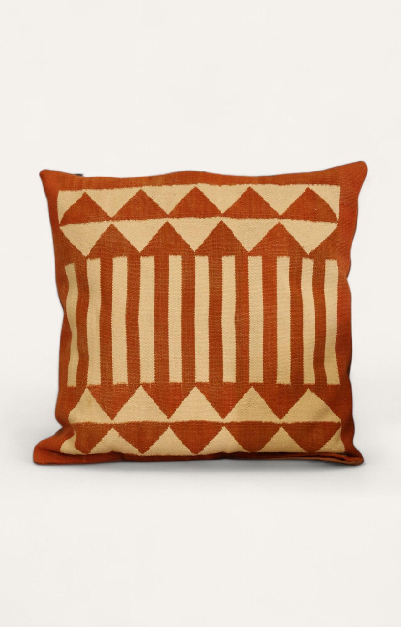 Orange mountain cushion cover