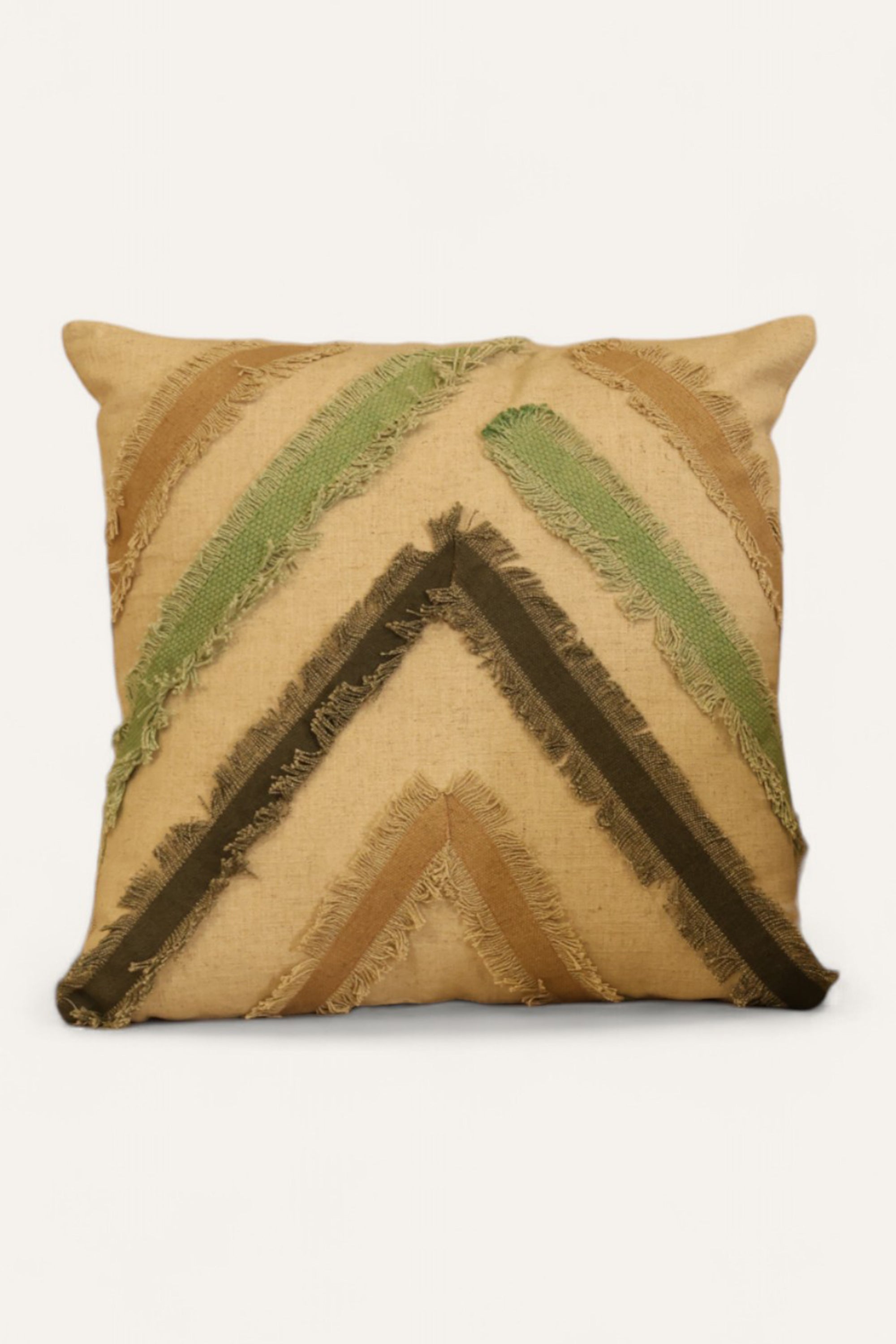 Frayed artistry cushion cover