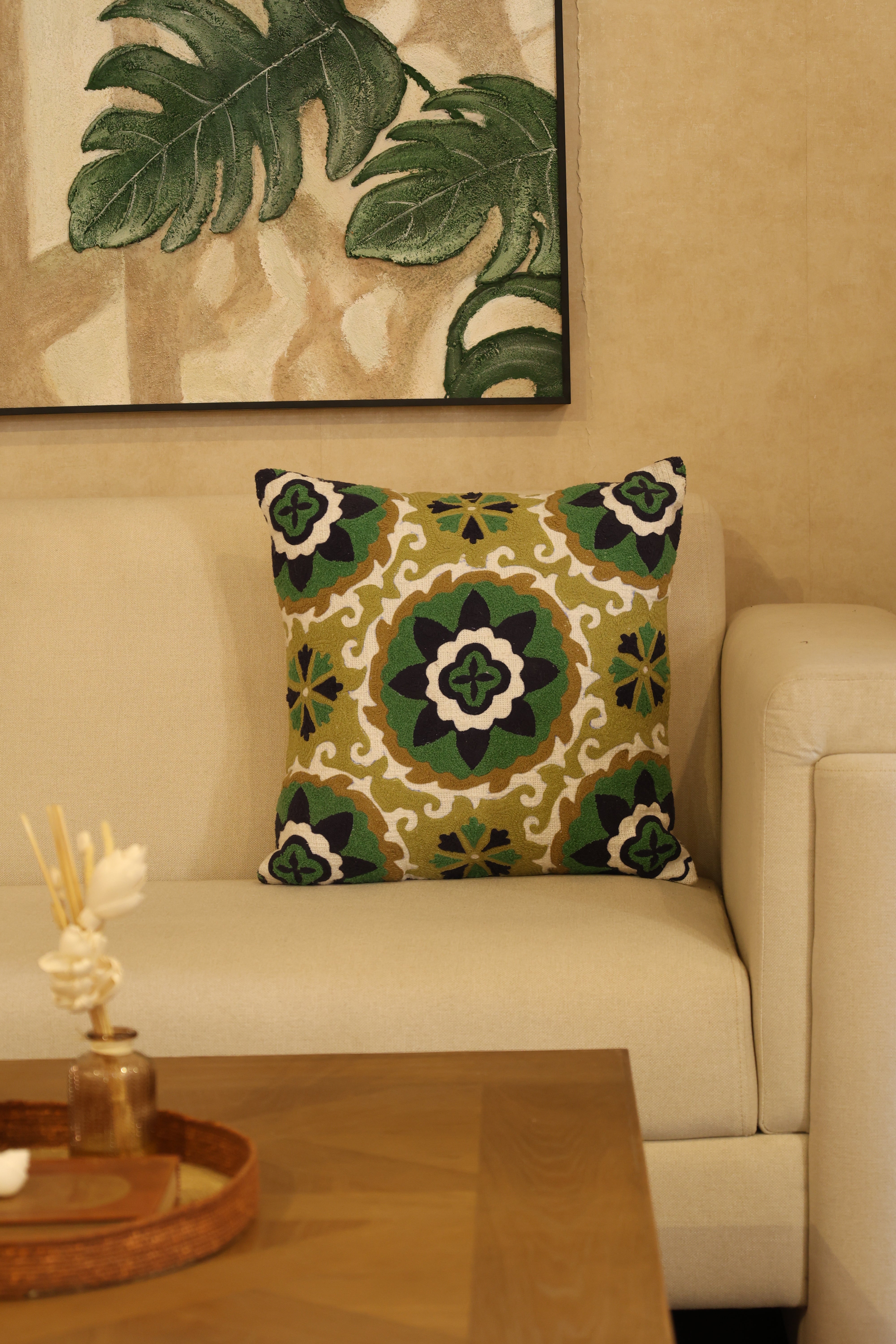 Timeless symmetry cushion cover