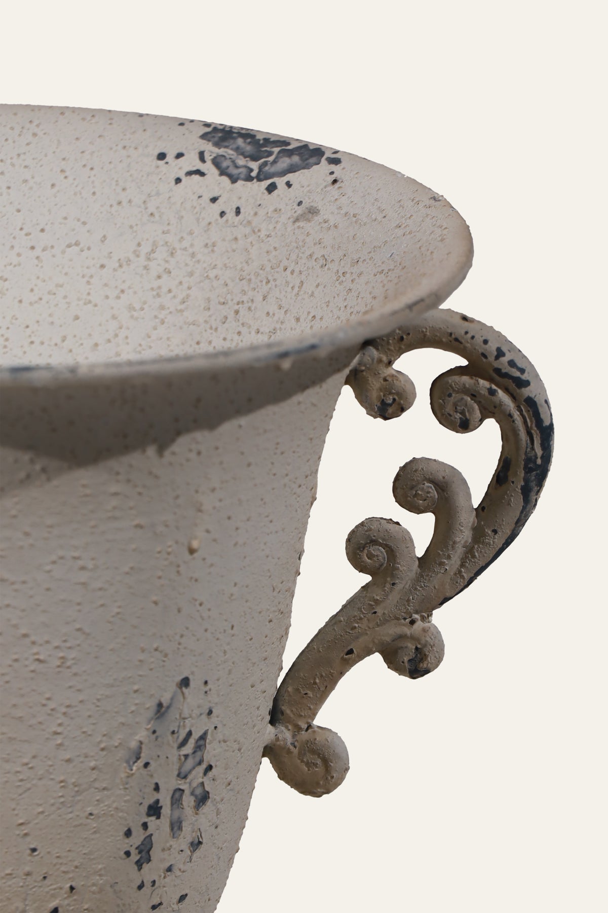 Tall Scroll-Handle Tapered Urn Planter for Cottage Garden Decor