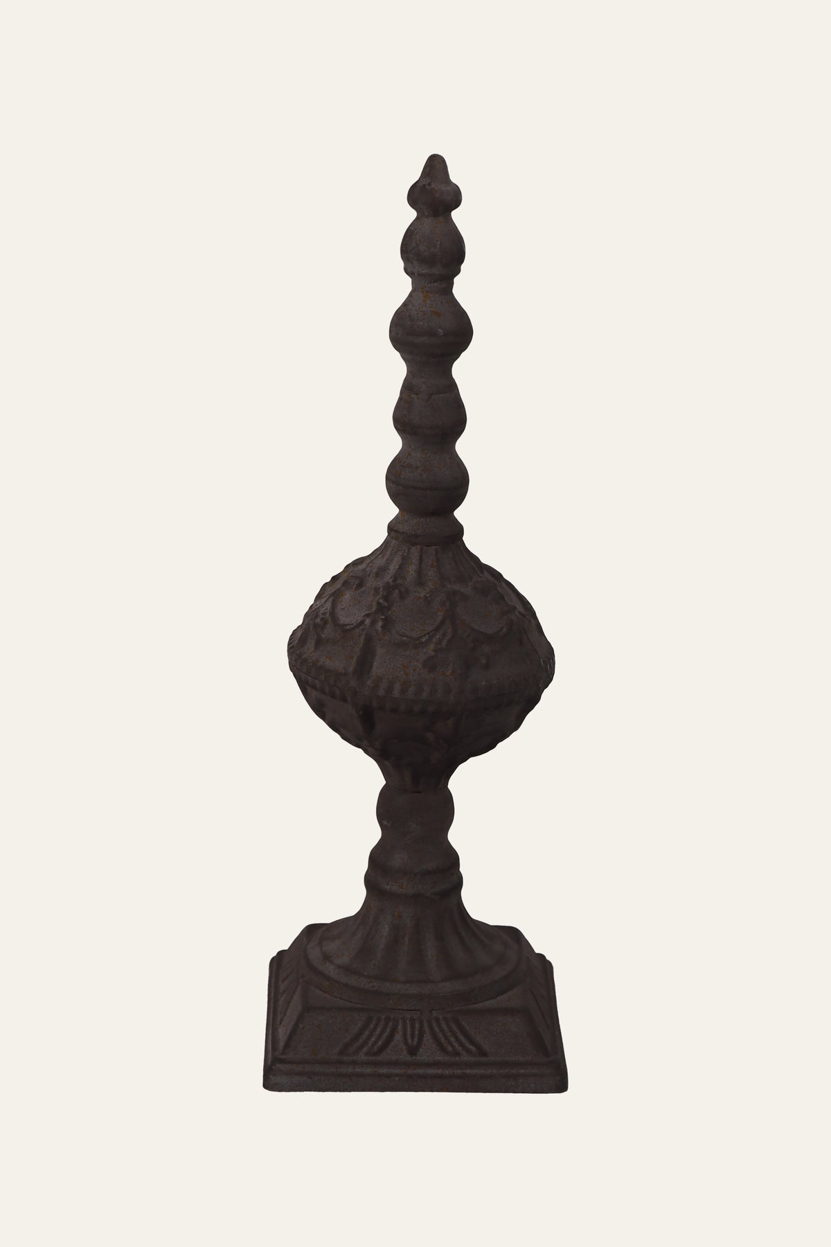 Floral Medallion Finial Tabletop Decor for Console Styling