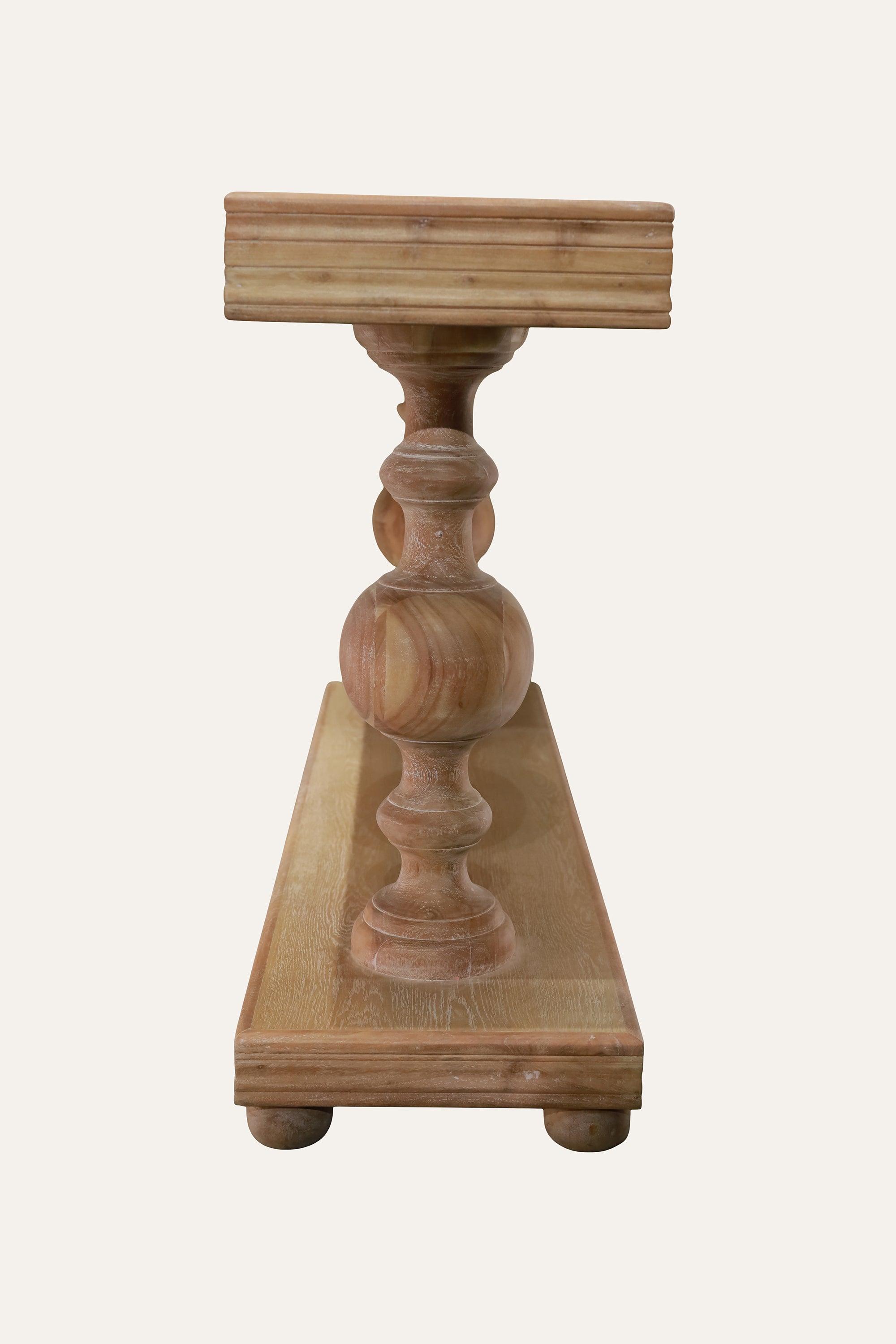 2-Tier Wood Console Table with Inbuilt Drawers and Lower Shelf