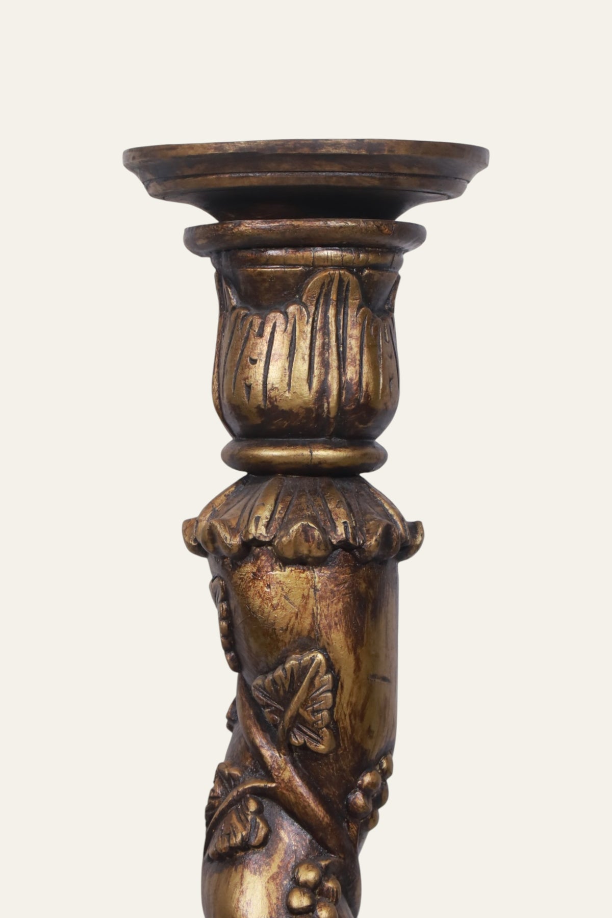 Twisted Vine Floor Candle Pillar with Tripod Feet