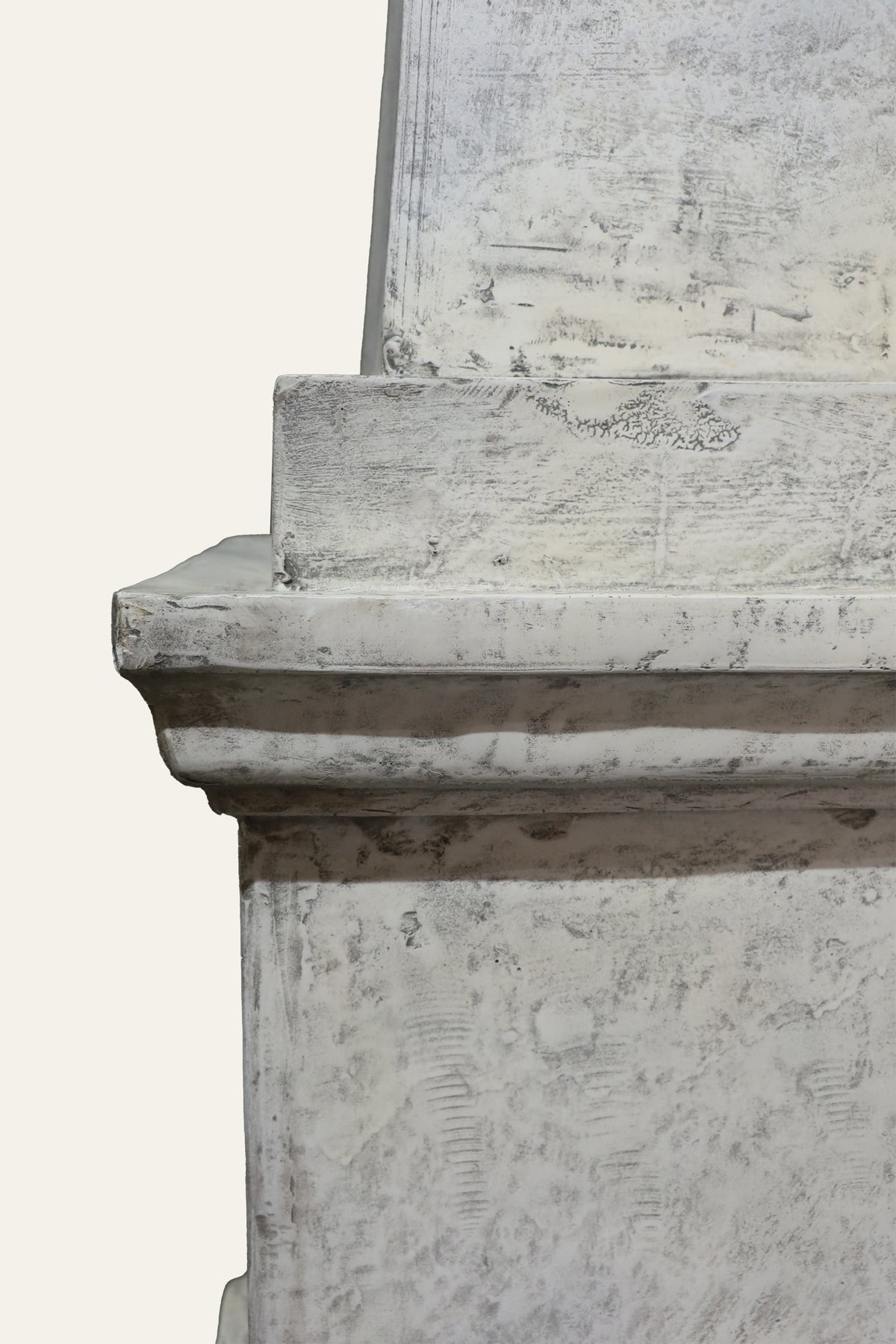 Tall White Obelisk on Stepped Base