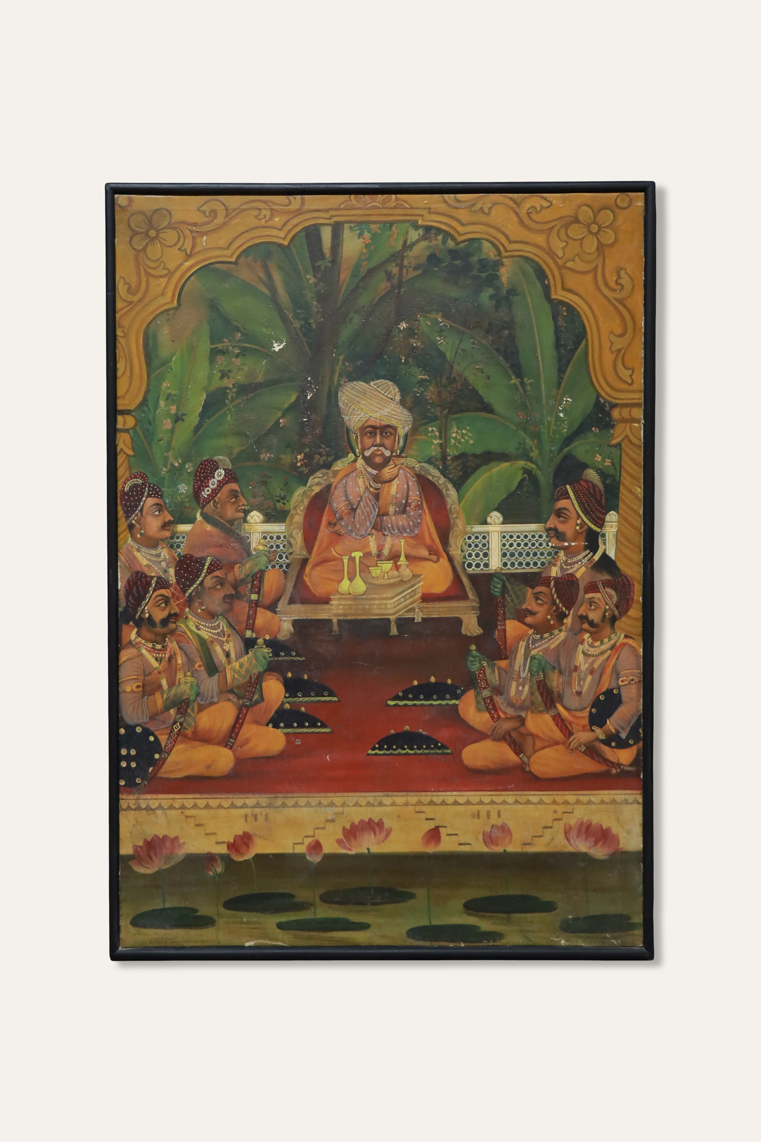 Indian Royal Court Painting for Formal Living Room Wall Decor
