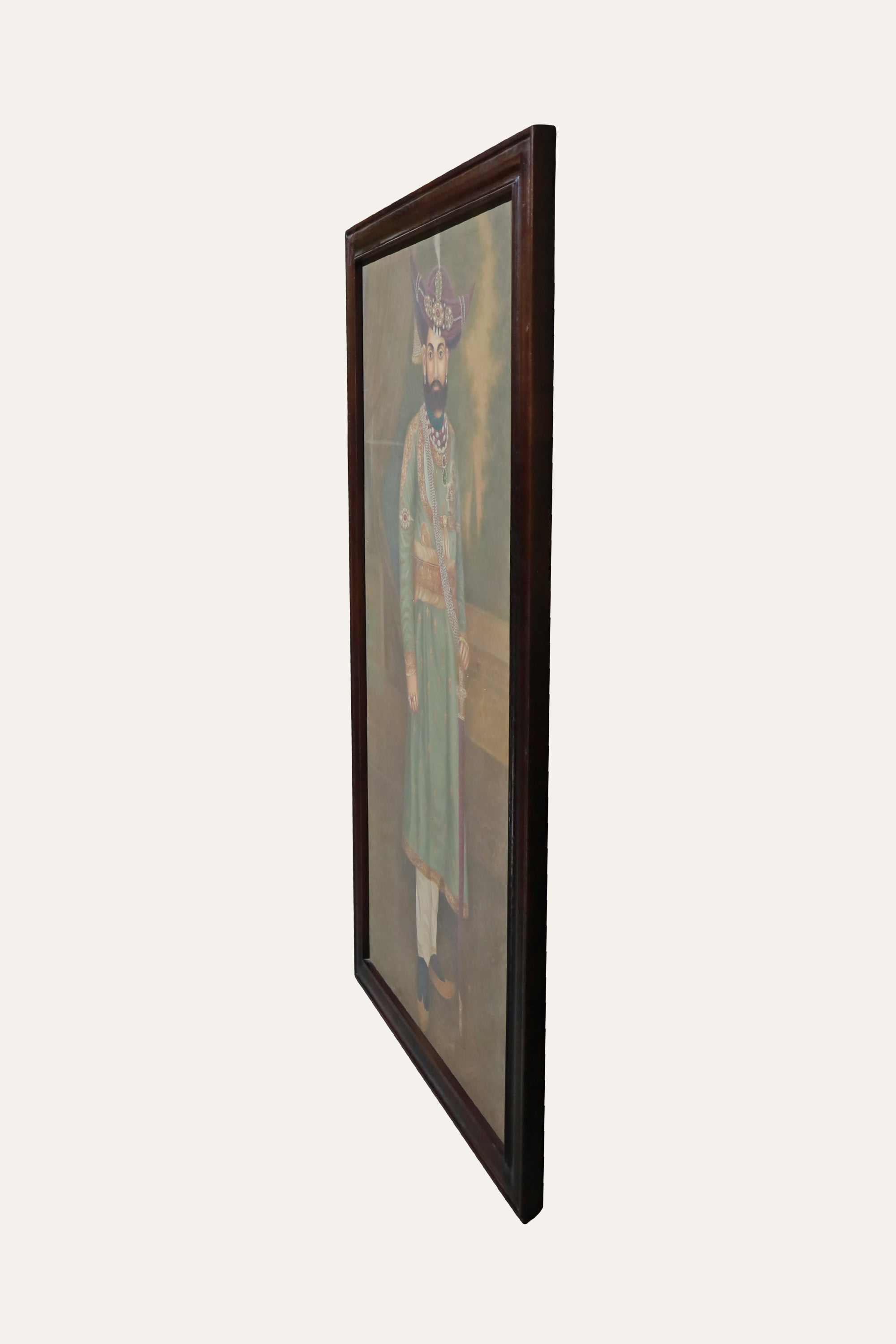 Indian Bearded Maharaja Painting for Gallery & Living Room Styling
