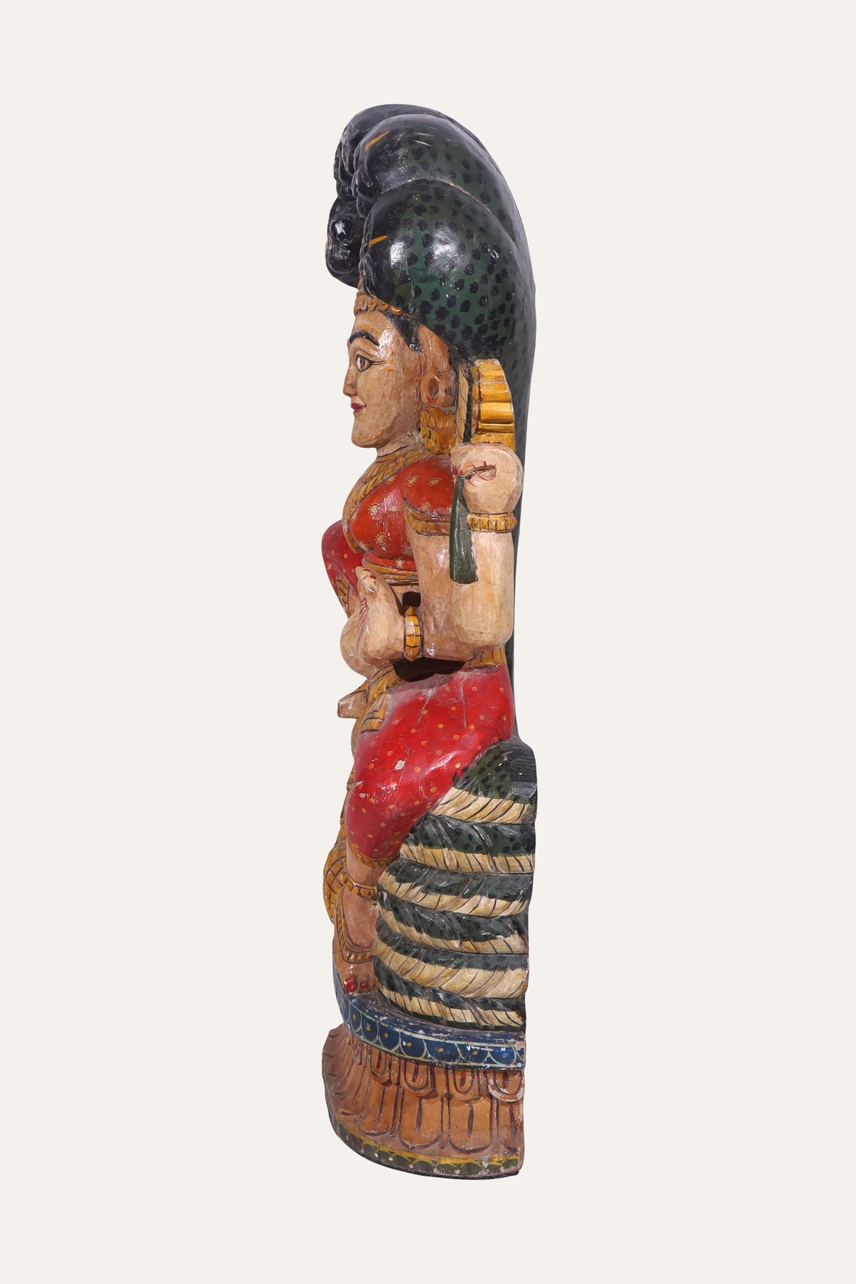 Seated Goddess with Serpent Canopy for Pooja Rooms
