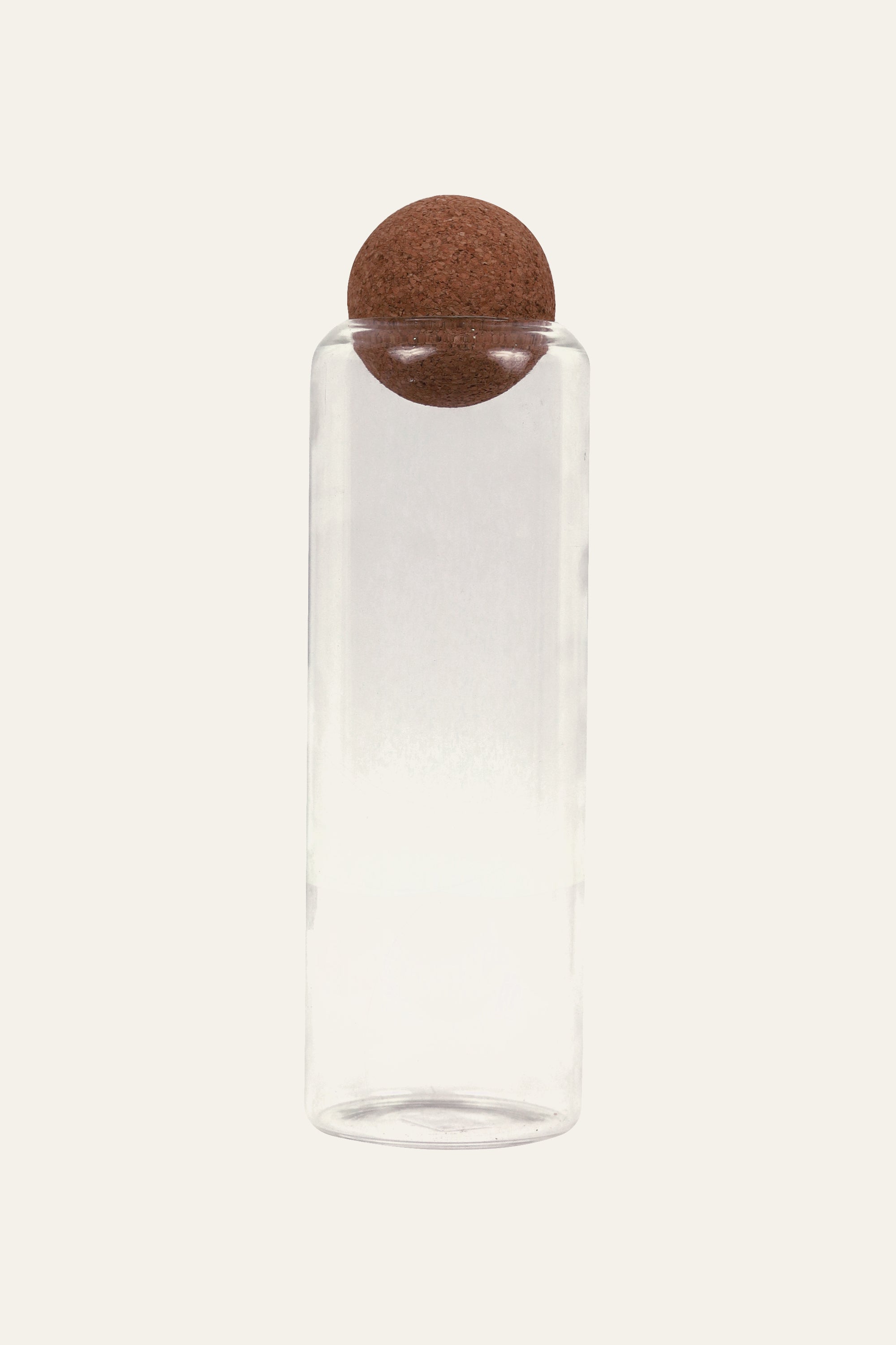 Modern Glass Jar with Cork Ball Stopper