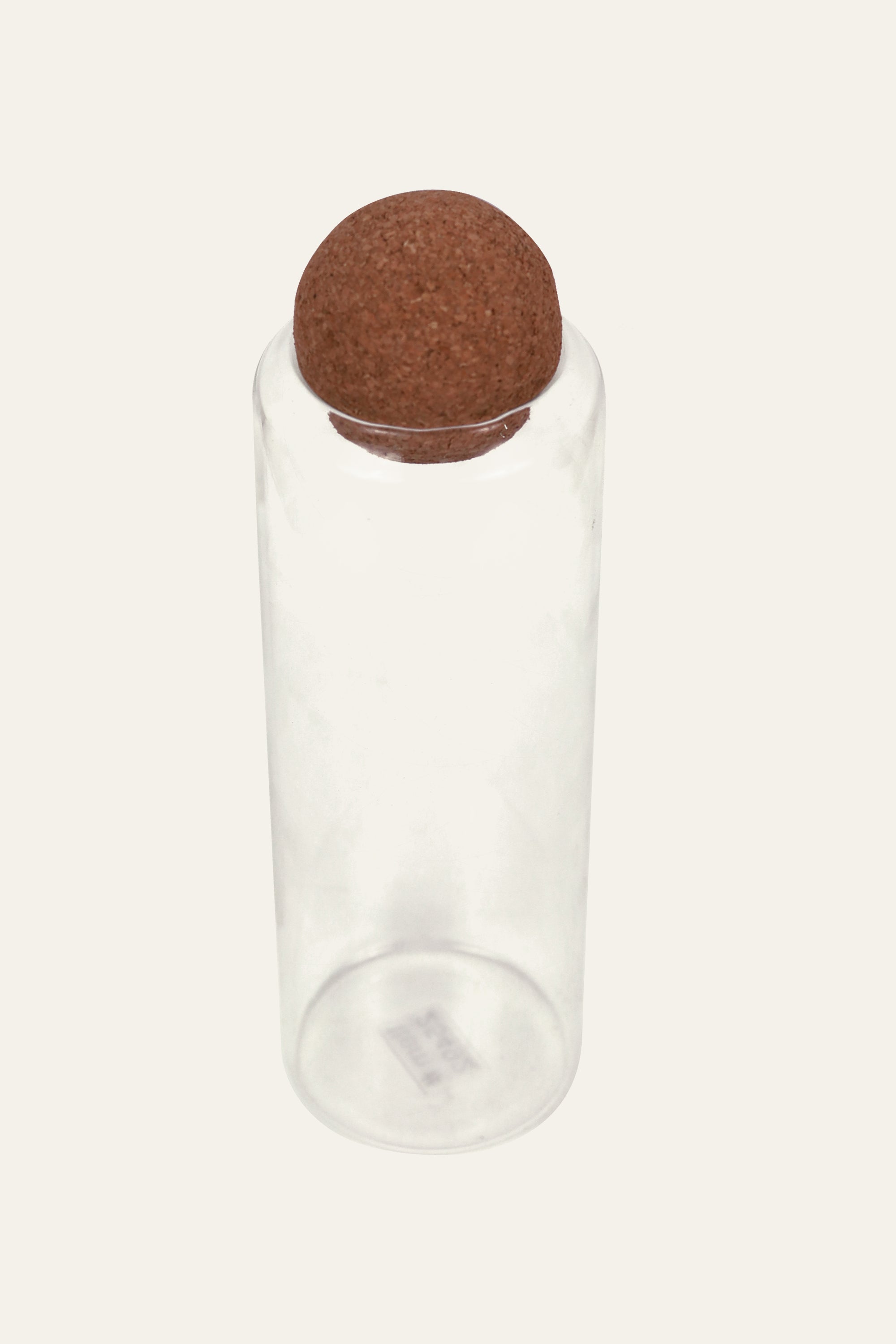 Modern Glass Jar with Cork Ball Stopper