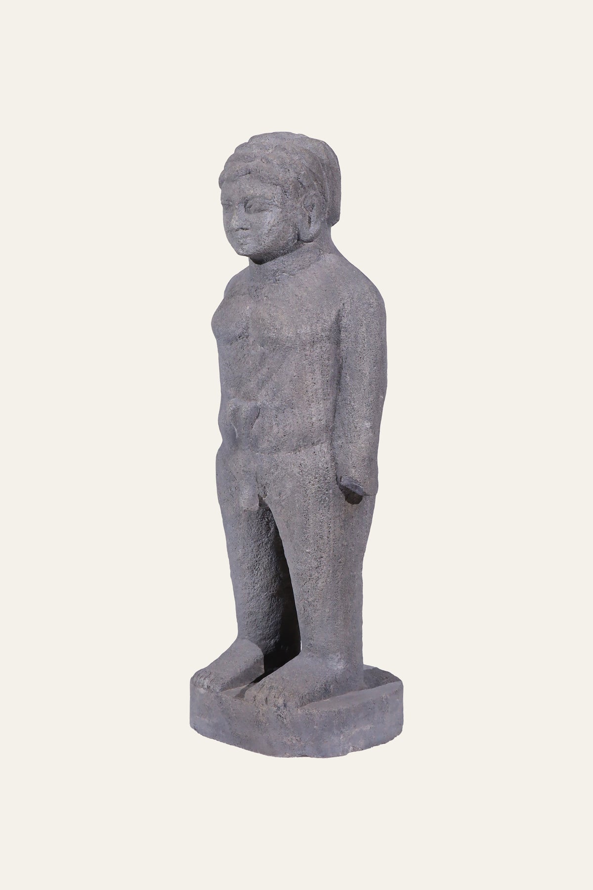 Standing Man Figure in Grey Patina Finish