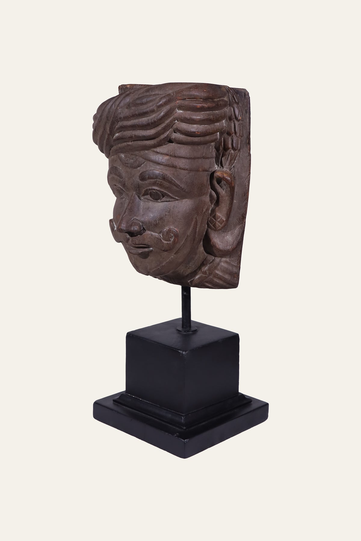 Rajasthani Turban Man Bust on Pedestal