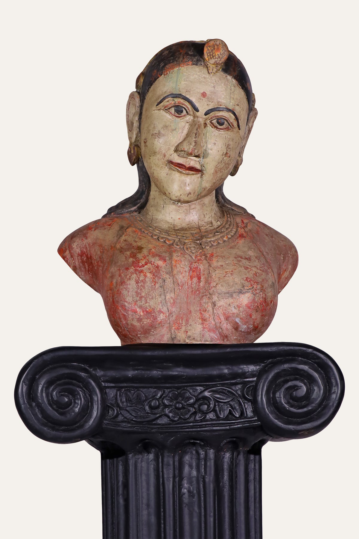 Indian female bust sculpture