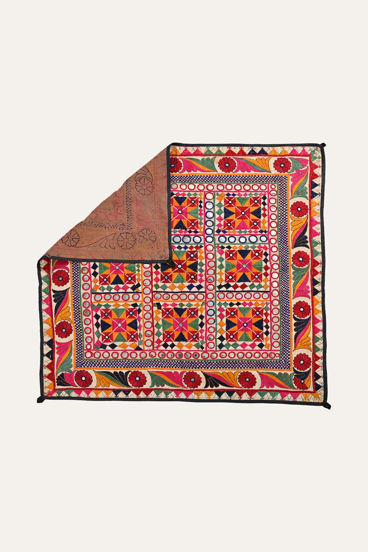 Indian mirror work tapestry