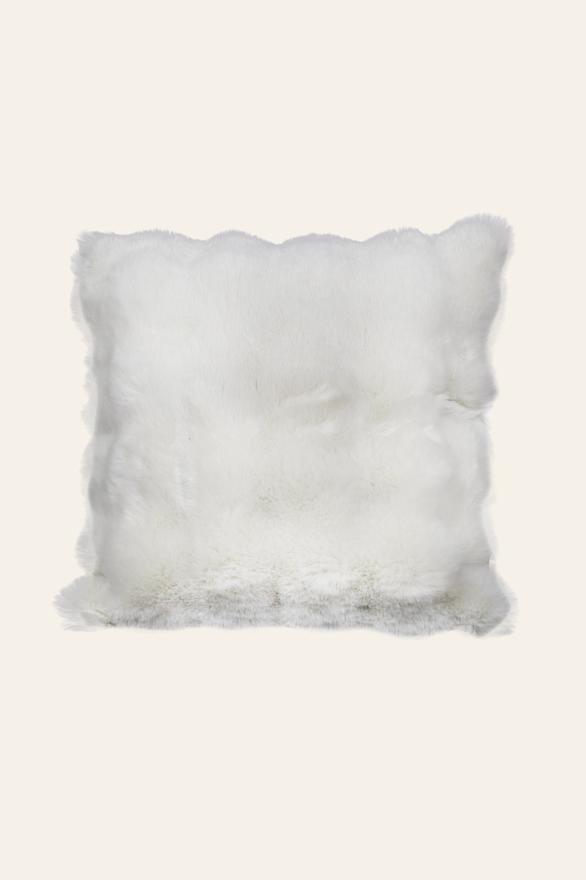 Ivory White Plush Cushion for sofa décor