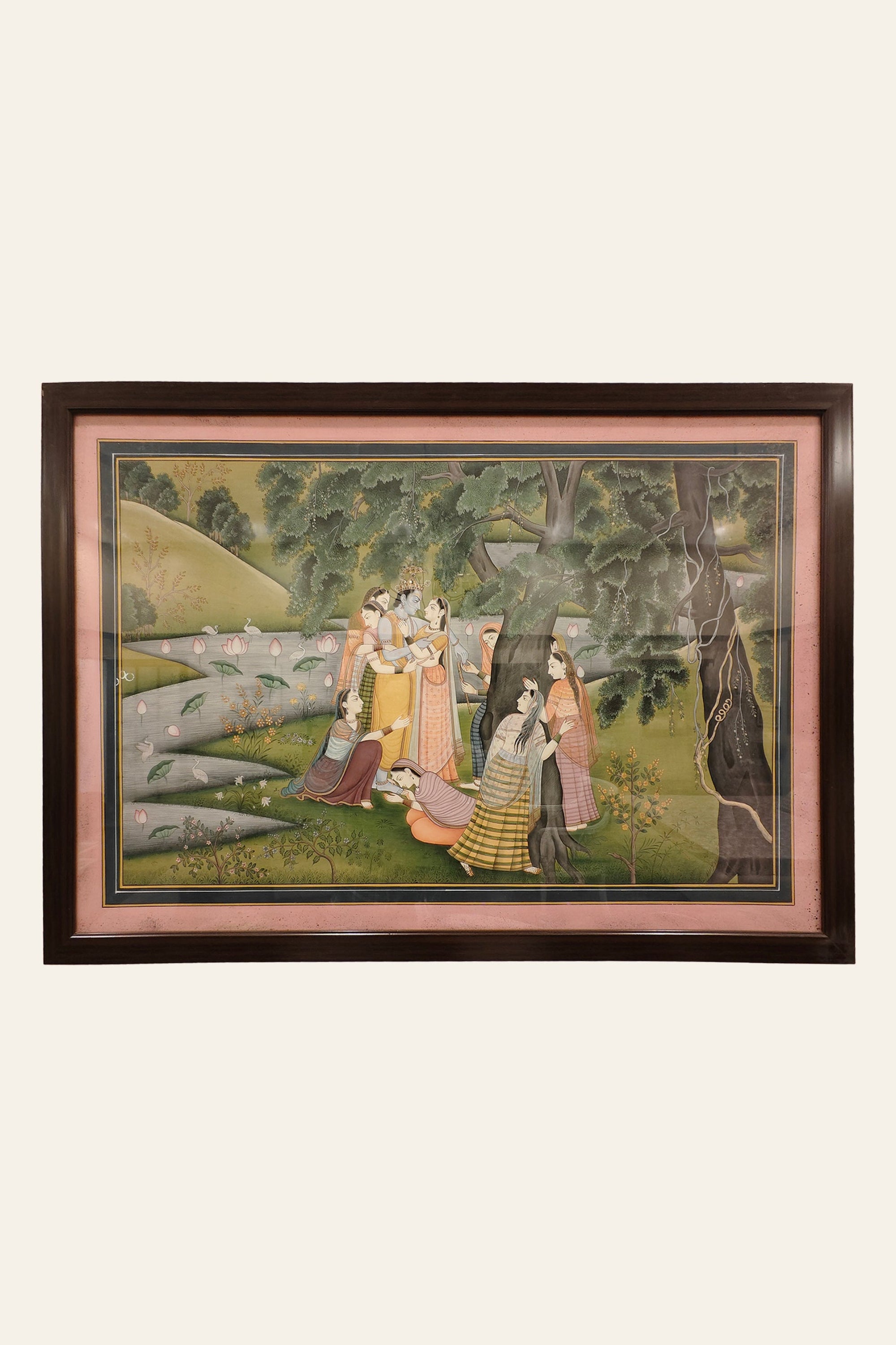 Krishna with Gopis Yamuna River Painting