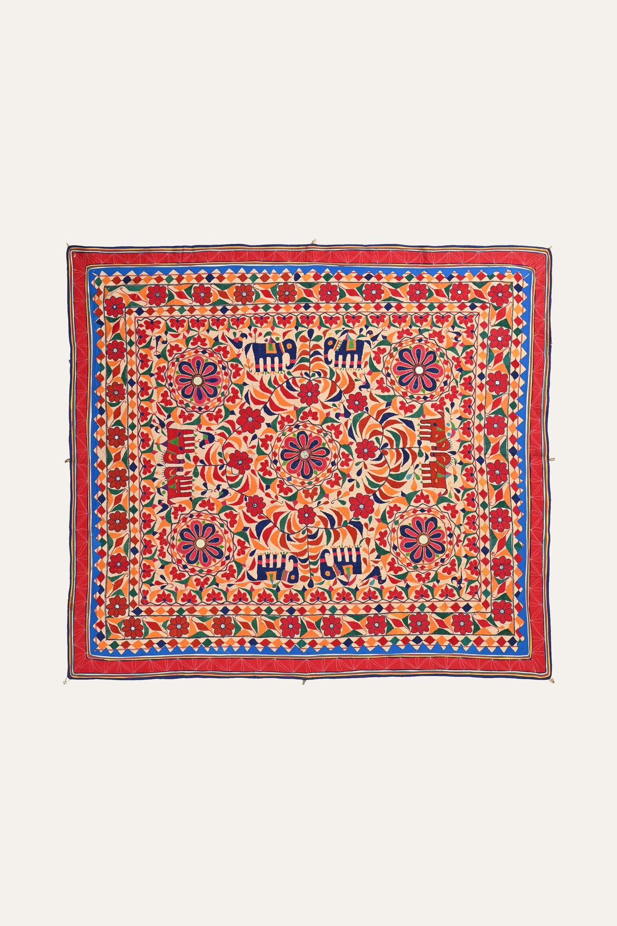 Large vintage Banjara tribal wall tapestry