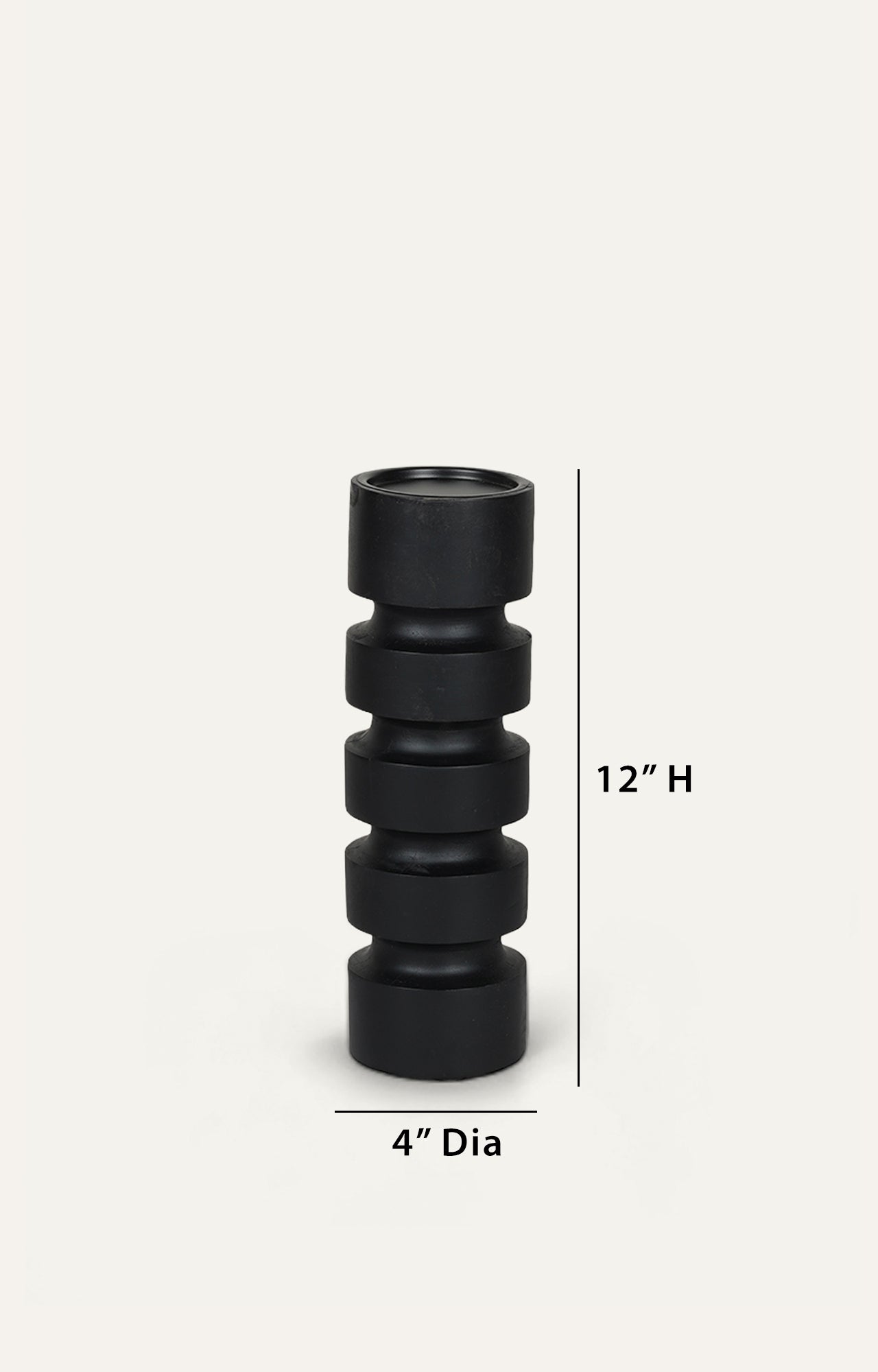 Layered cylinderical wooden Candle Stand_size