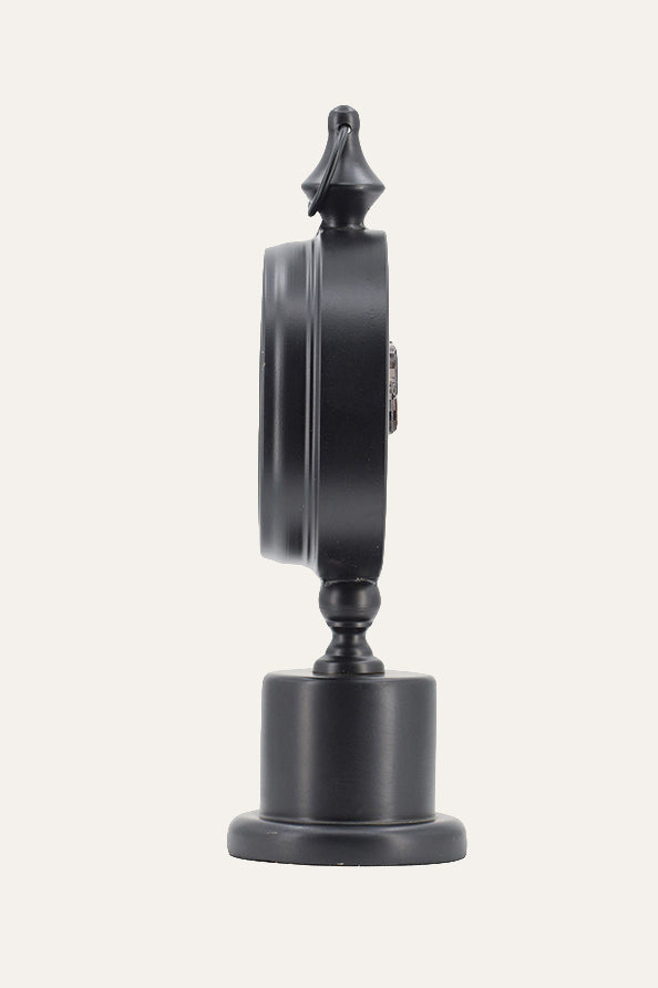 Luxury Black Pedestal Clock for Living Room