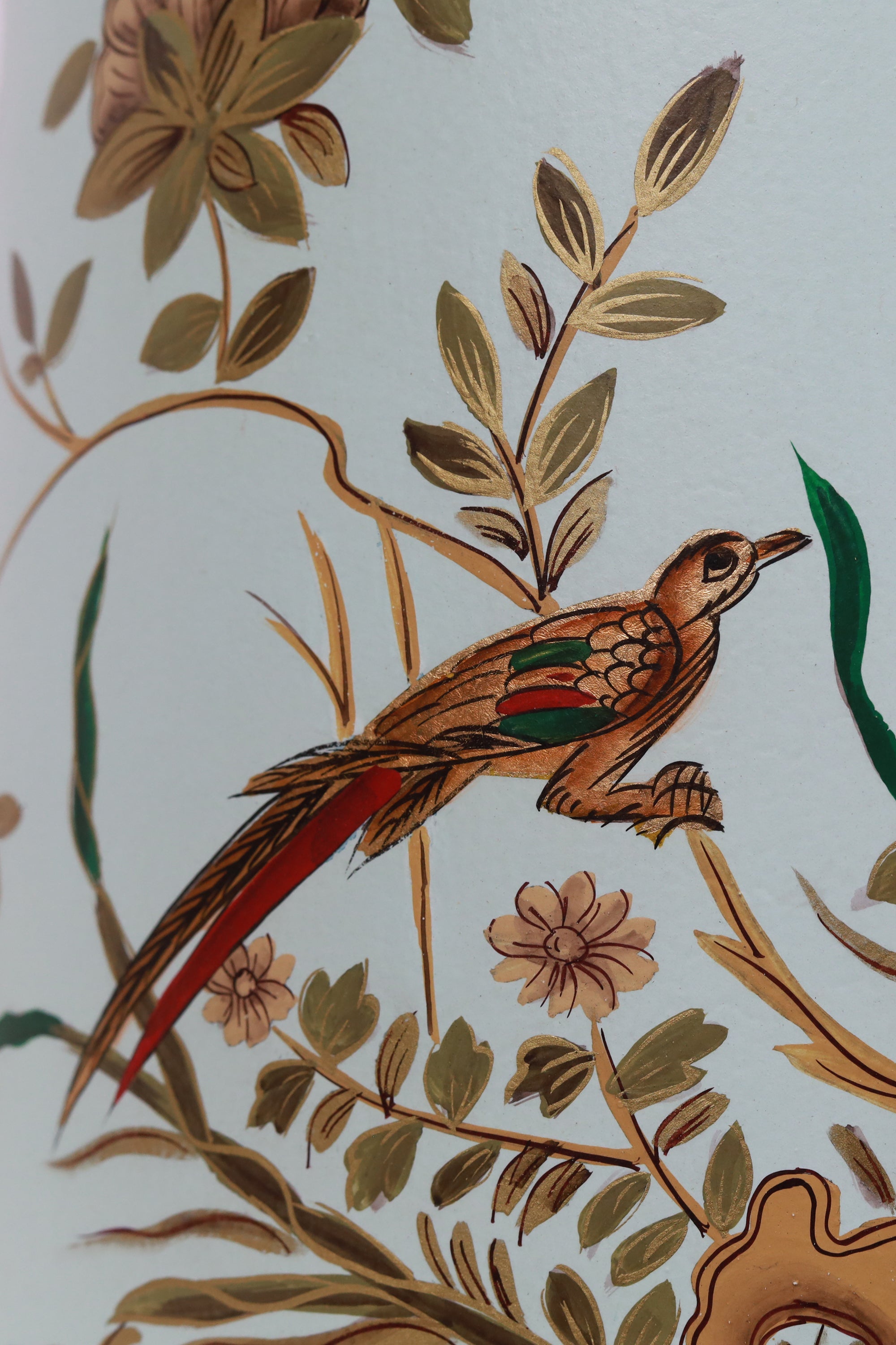 Luxury Hand Painted Metal Waste Bin