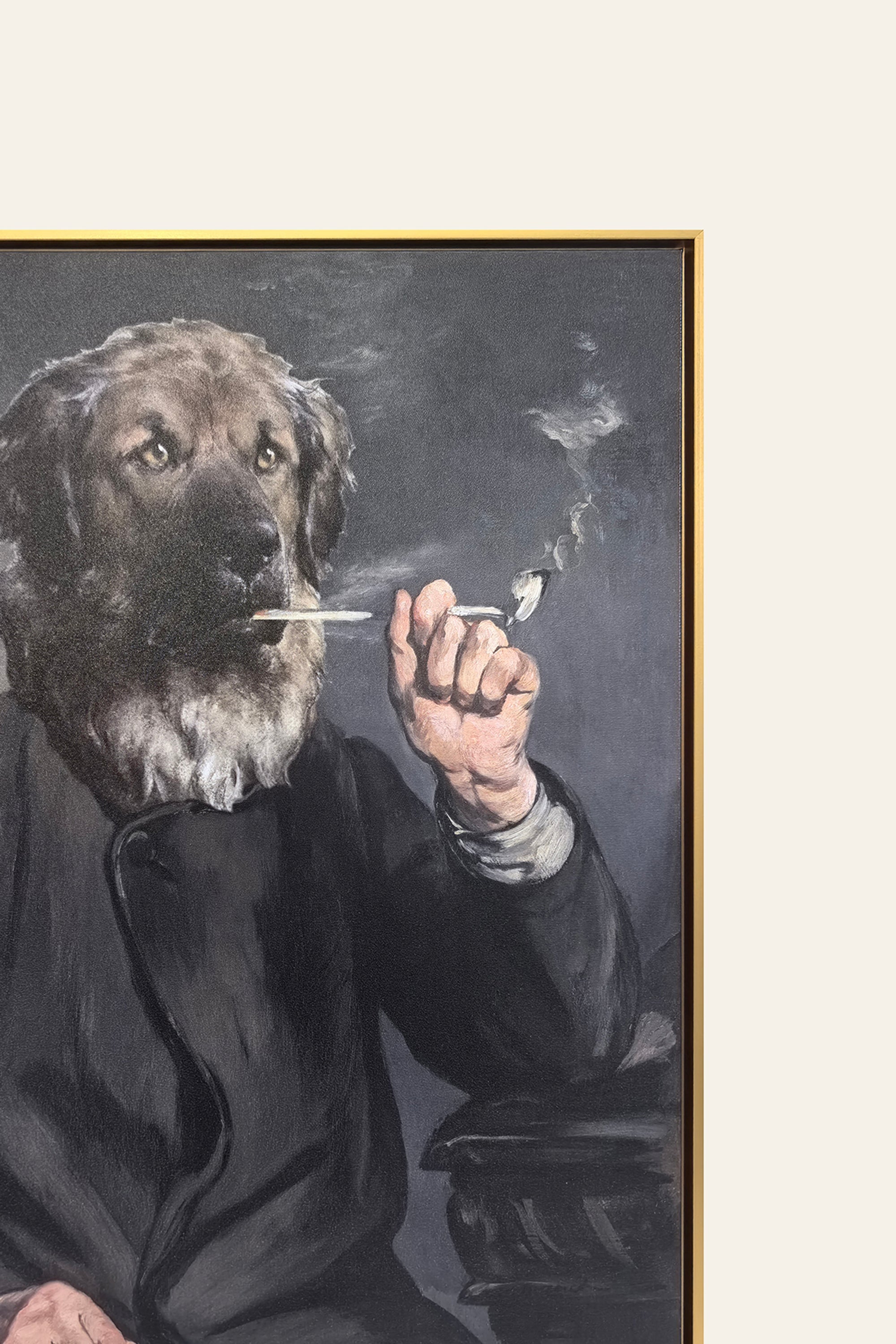 Luxury dog portrait wall art for living room