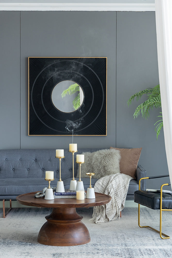 Luxury metal candle holder for modern interiors