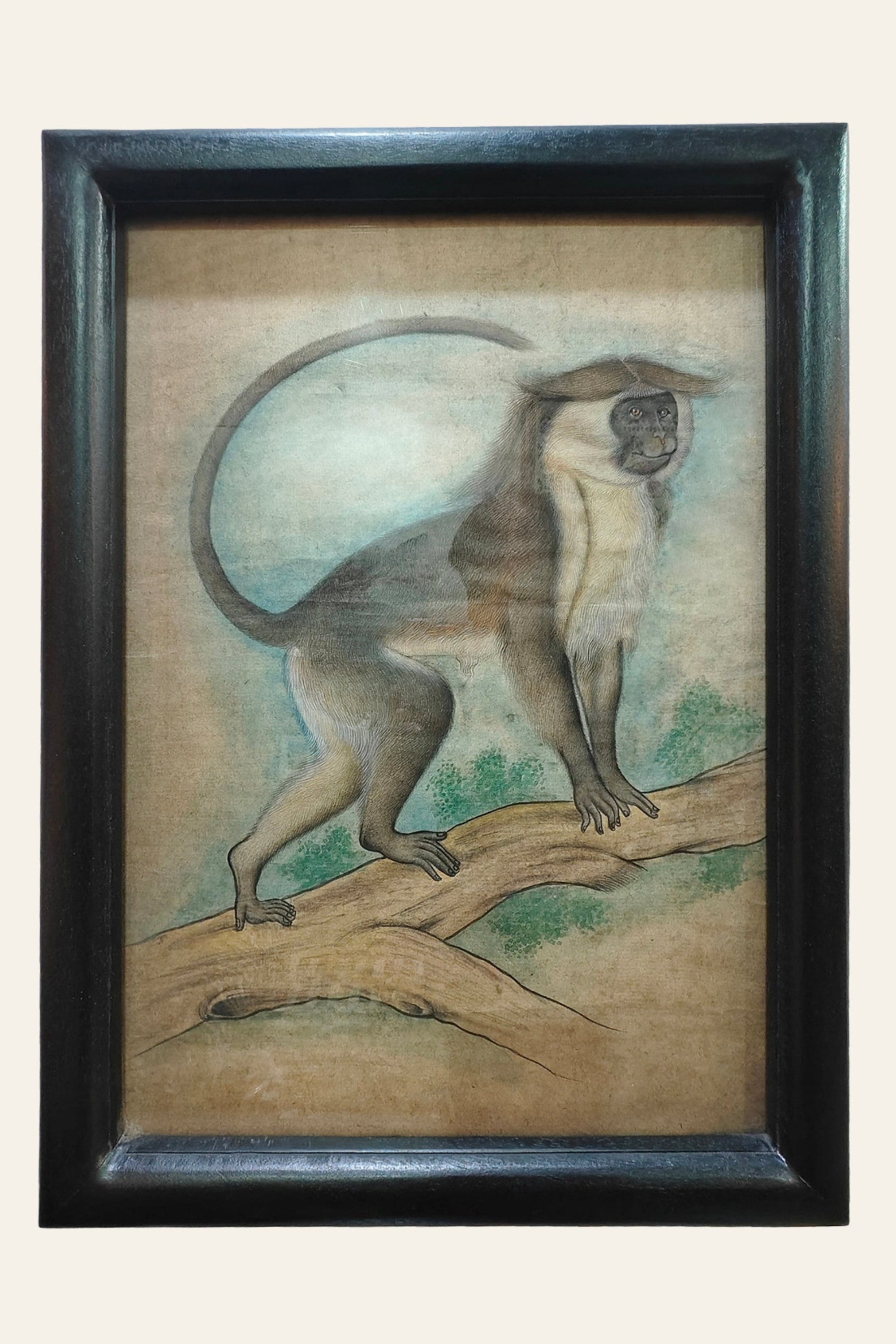 Luxury monkey wall art in black frame
