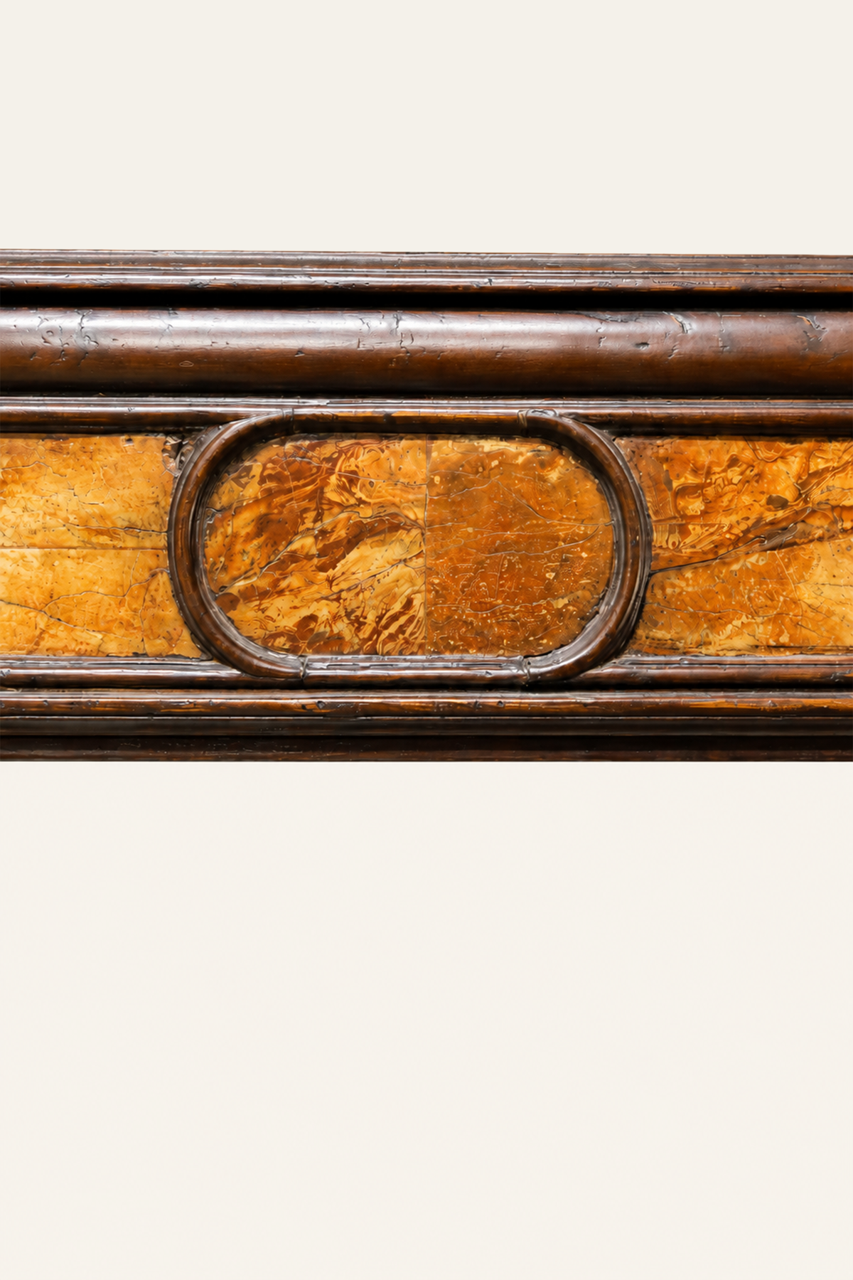 Rectangular Semi-Precious Inlaid Cushion Framed Wall Mirror