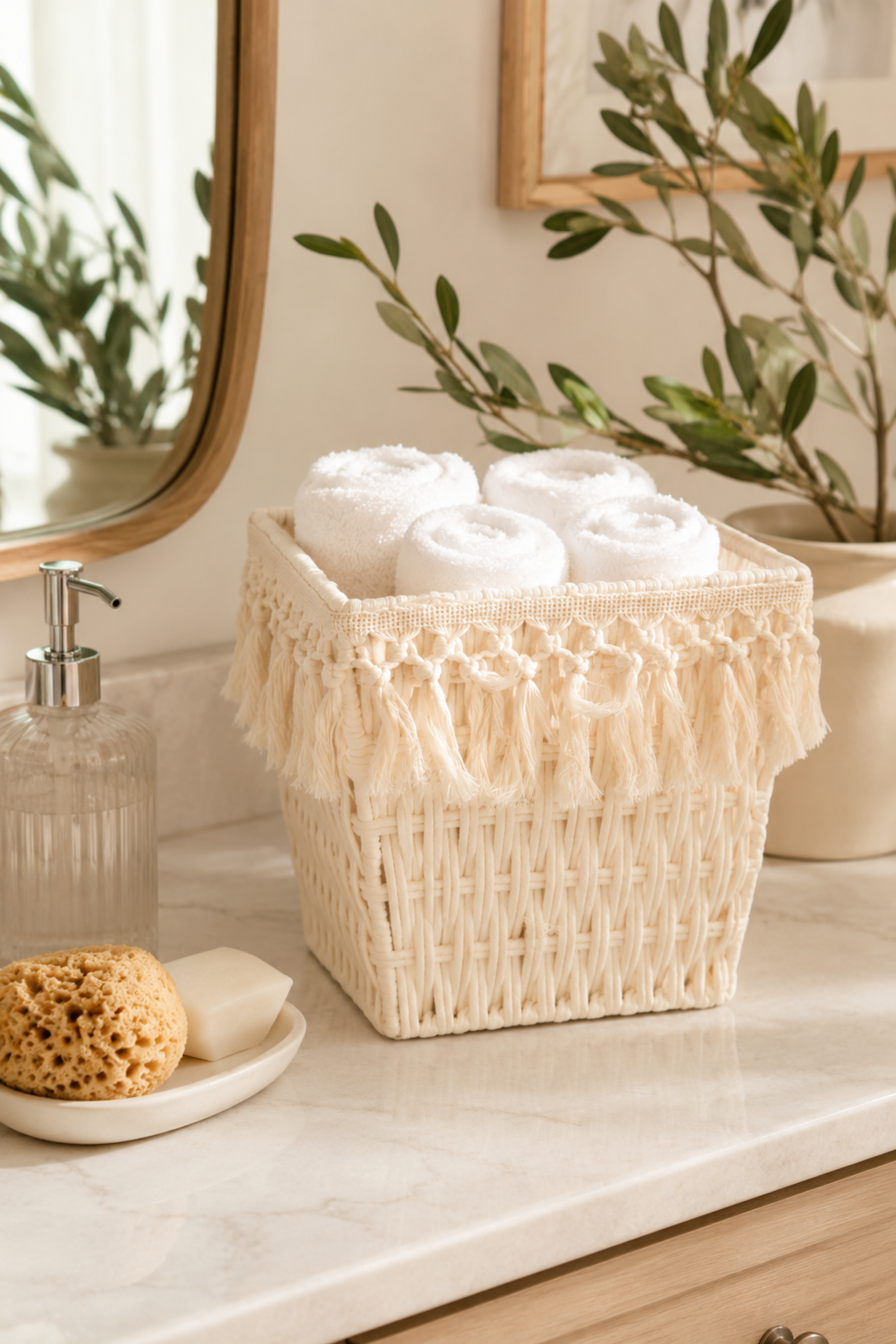 Macrame Rope Storage Basket