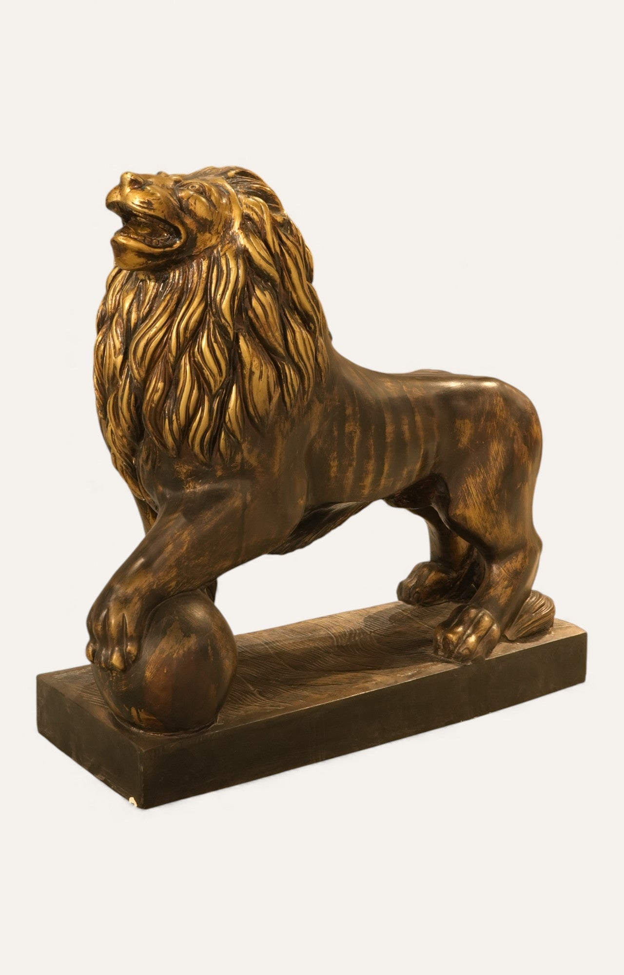 Majestic Bronze Finish Lion Statue