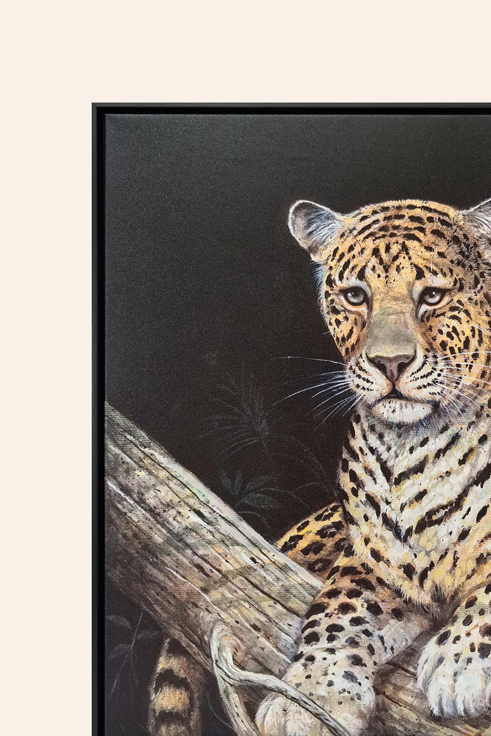 Majestic leopard portrait painting