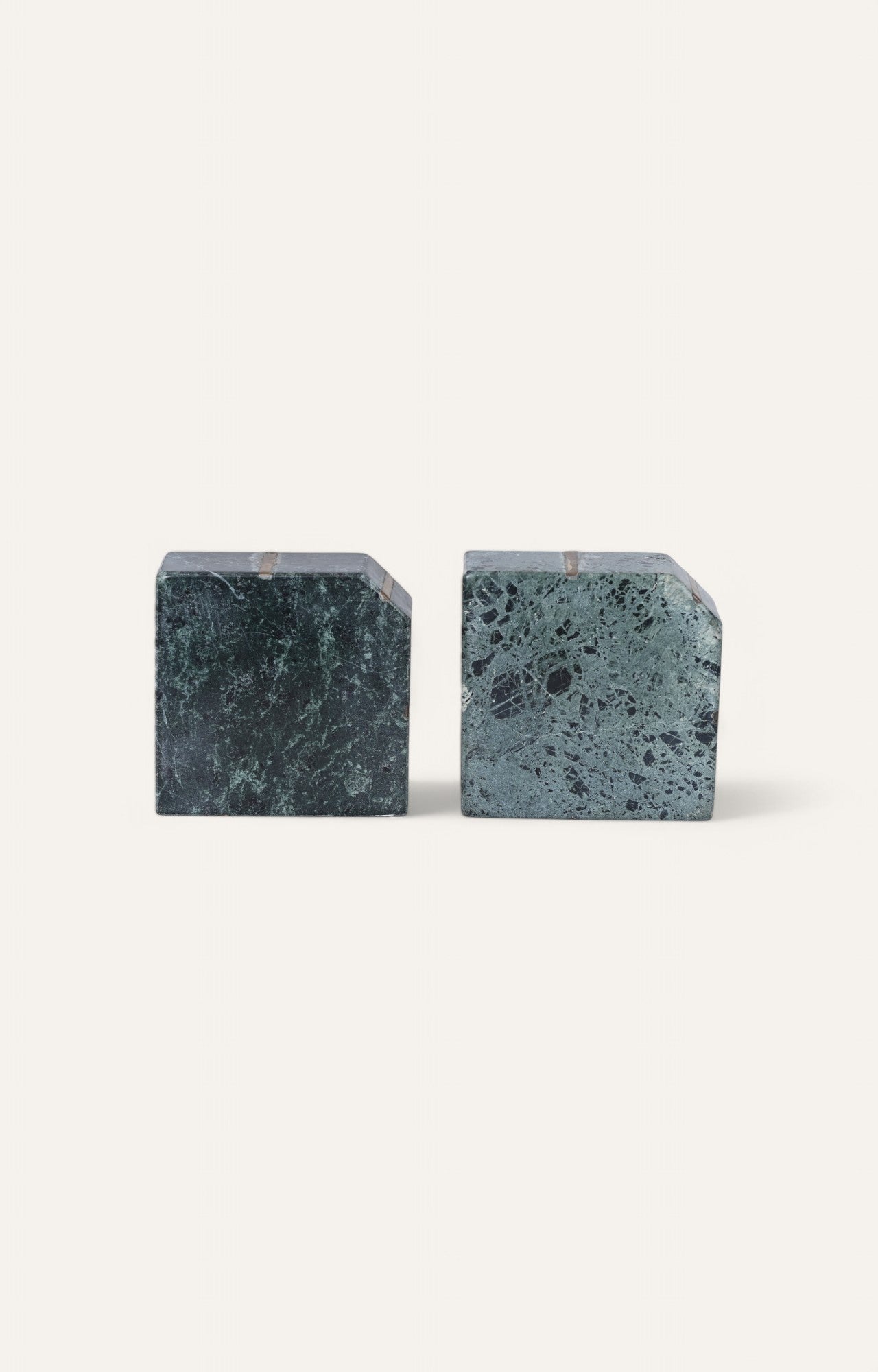 Marble Bookends with Brass Inlay work