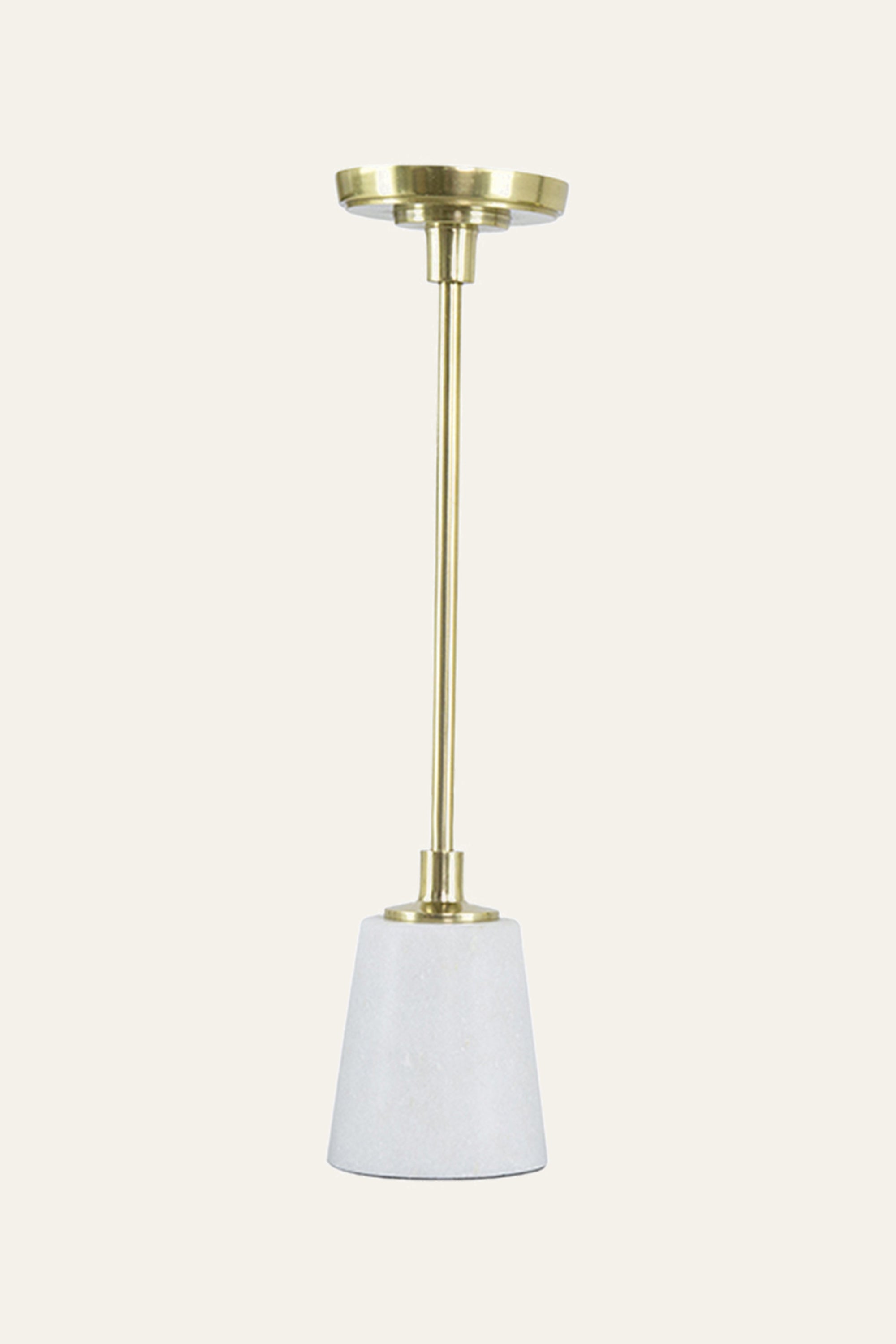 Metal Candle Holder with a Marble Base
