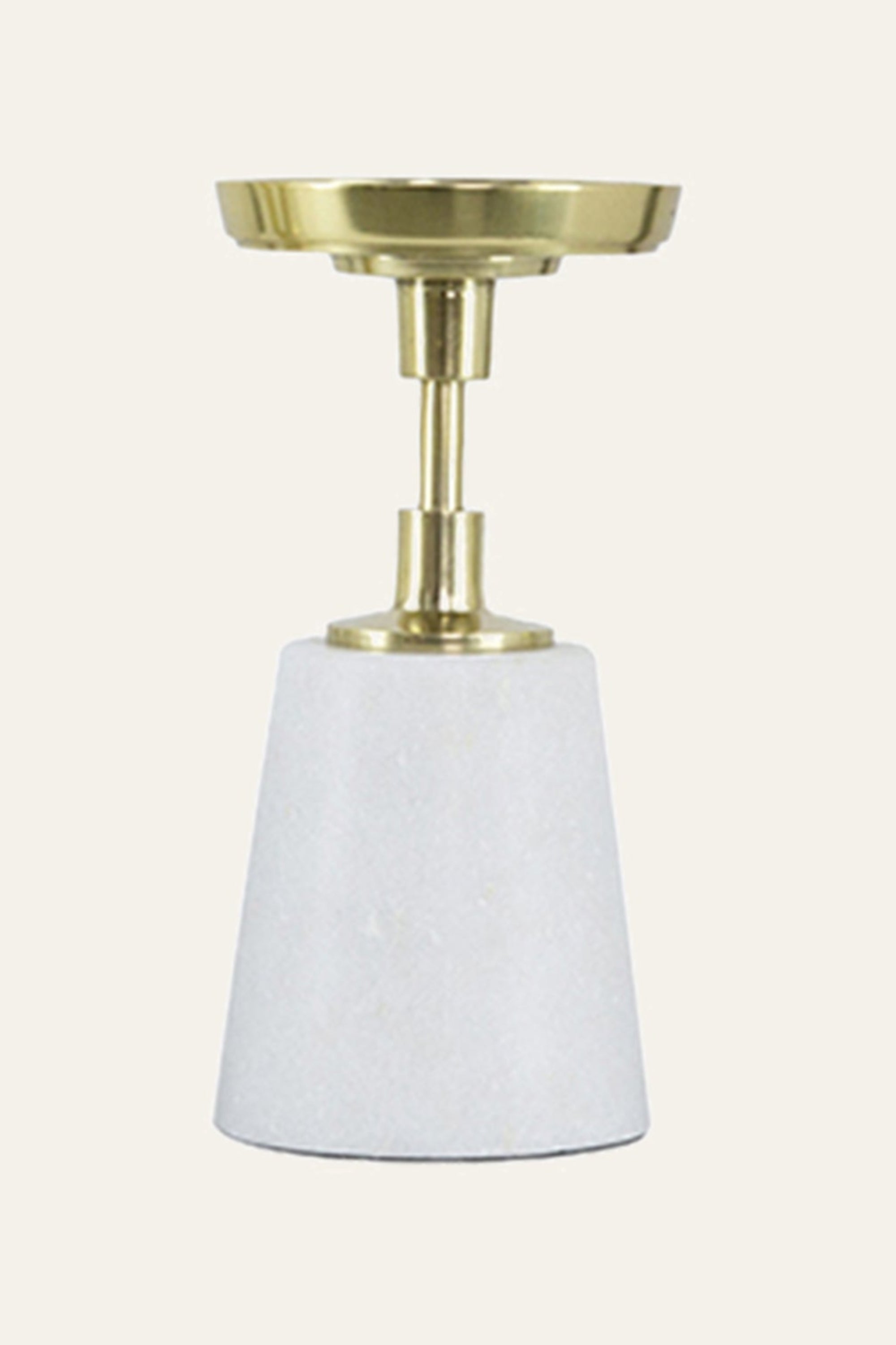 Metal and Marble Candle Holder